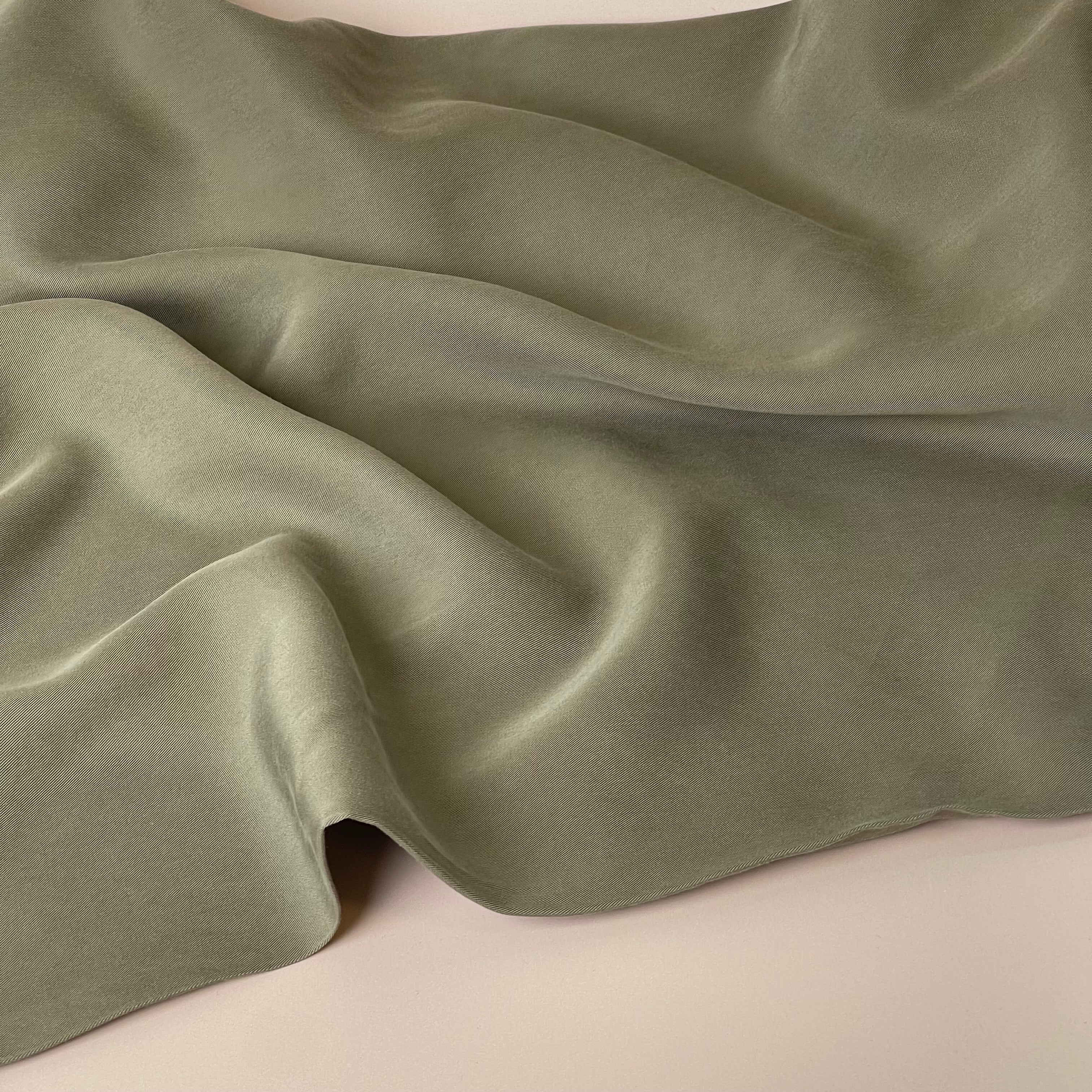 REMNANT 1.8 Metres - Lush in Olive TENCEL™ Lyocell Sandwashed Twill