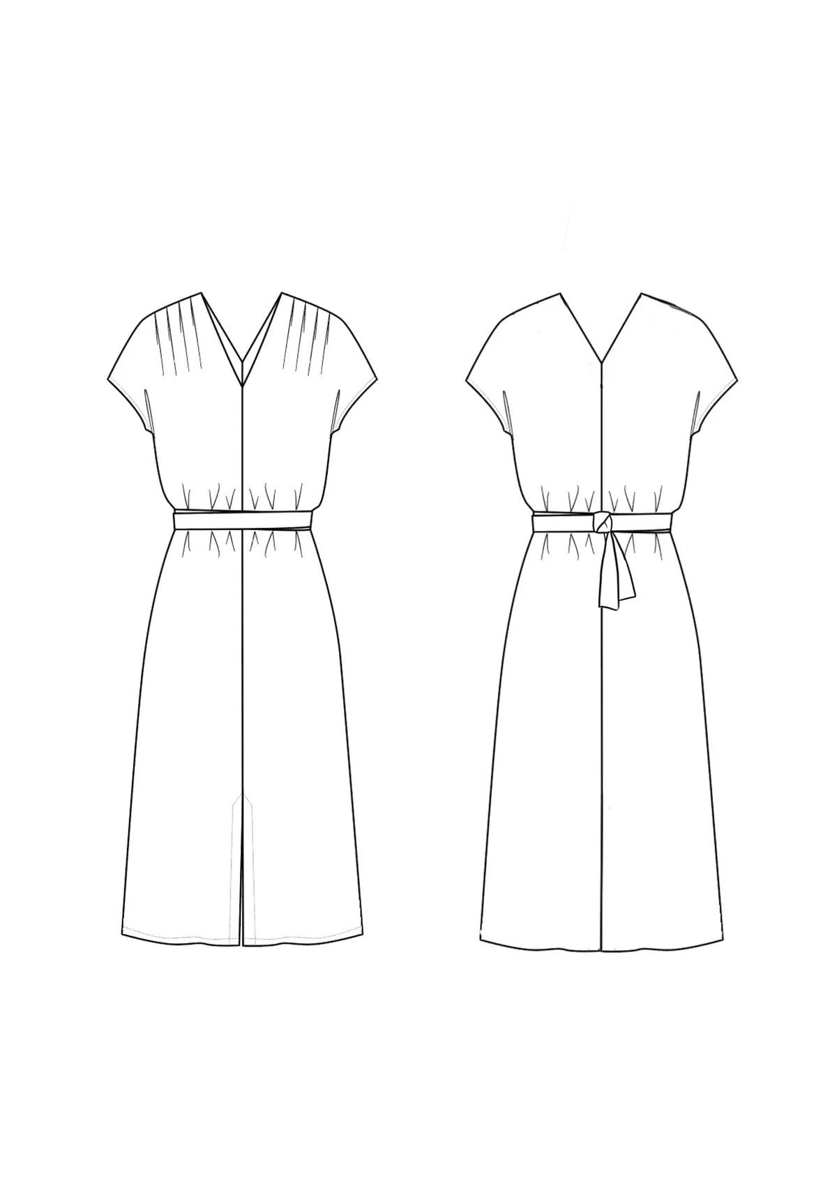 Sewing Kit - The Transat Dress in Midnight Blooms TENCEL™ Sateen