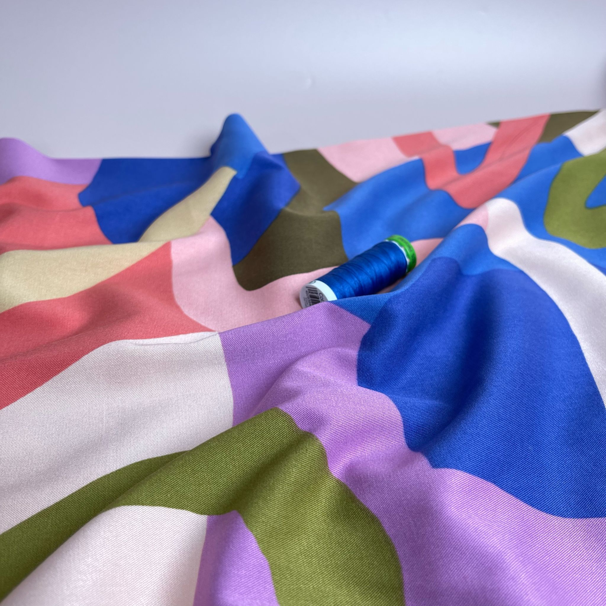 Nerida Hansen - Rosella Natural Flow Purple Stretch Viscose Twill Fabric
