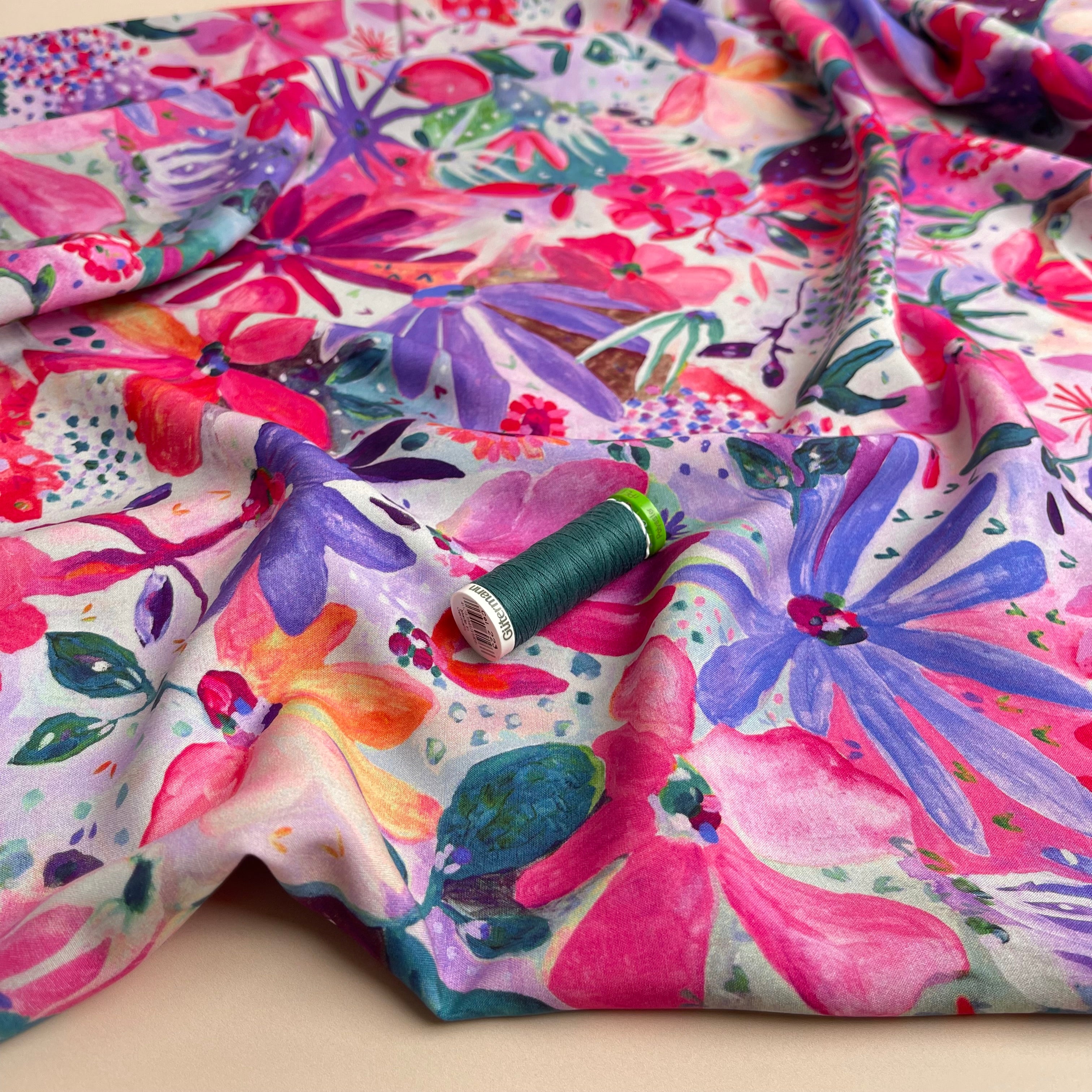 REMNANT 0.47 Metre - Nerida Hansen - Soiree Pink Viscose with LENZING™ ECOVERO™ fibres