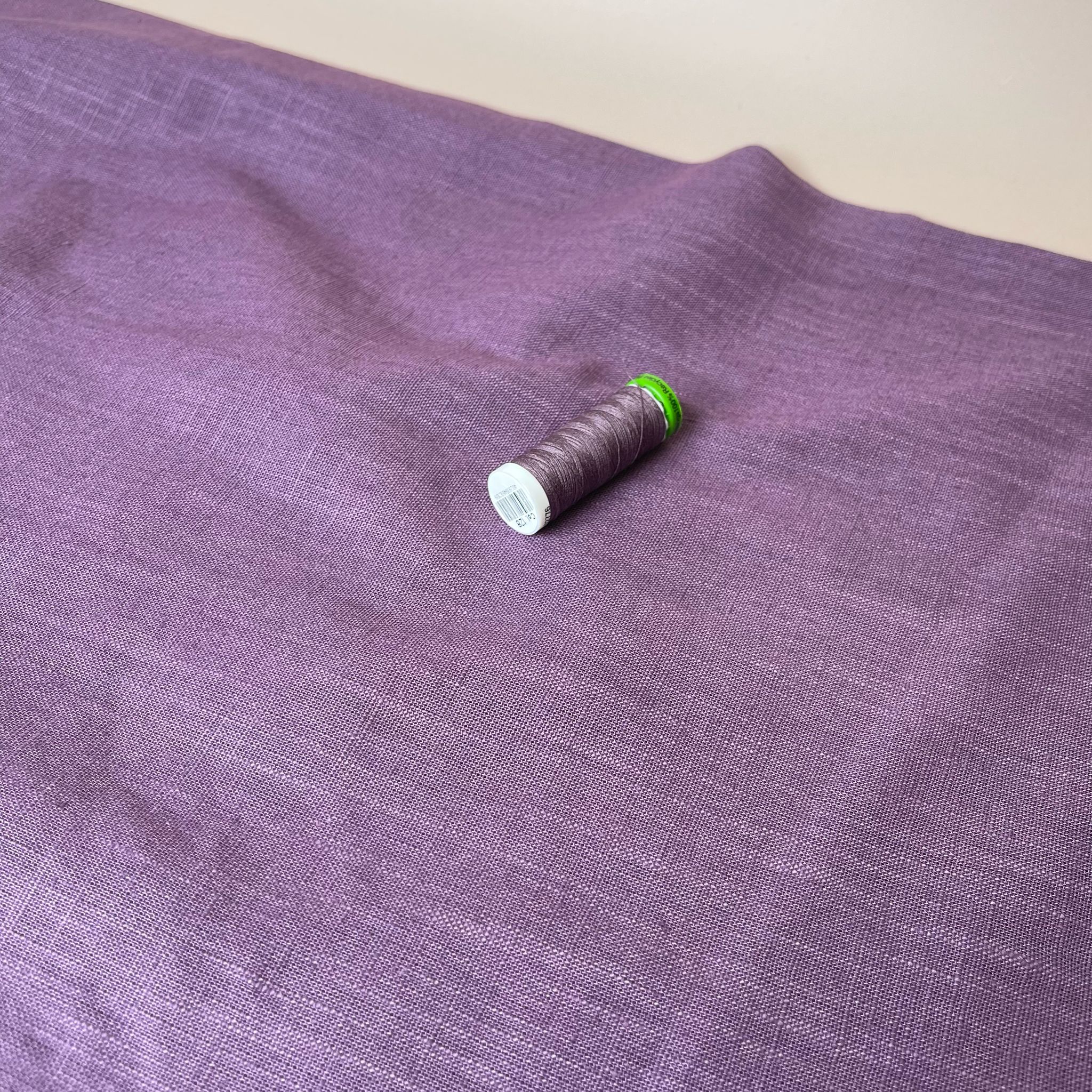 Breeze Dark Lavender - Enzyme Washed Linen Cotton Fabric