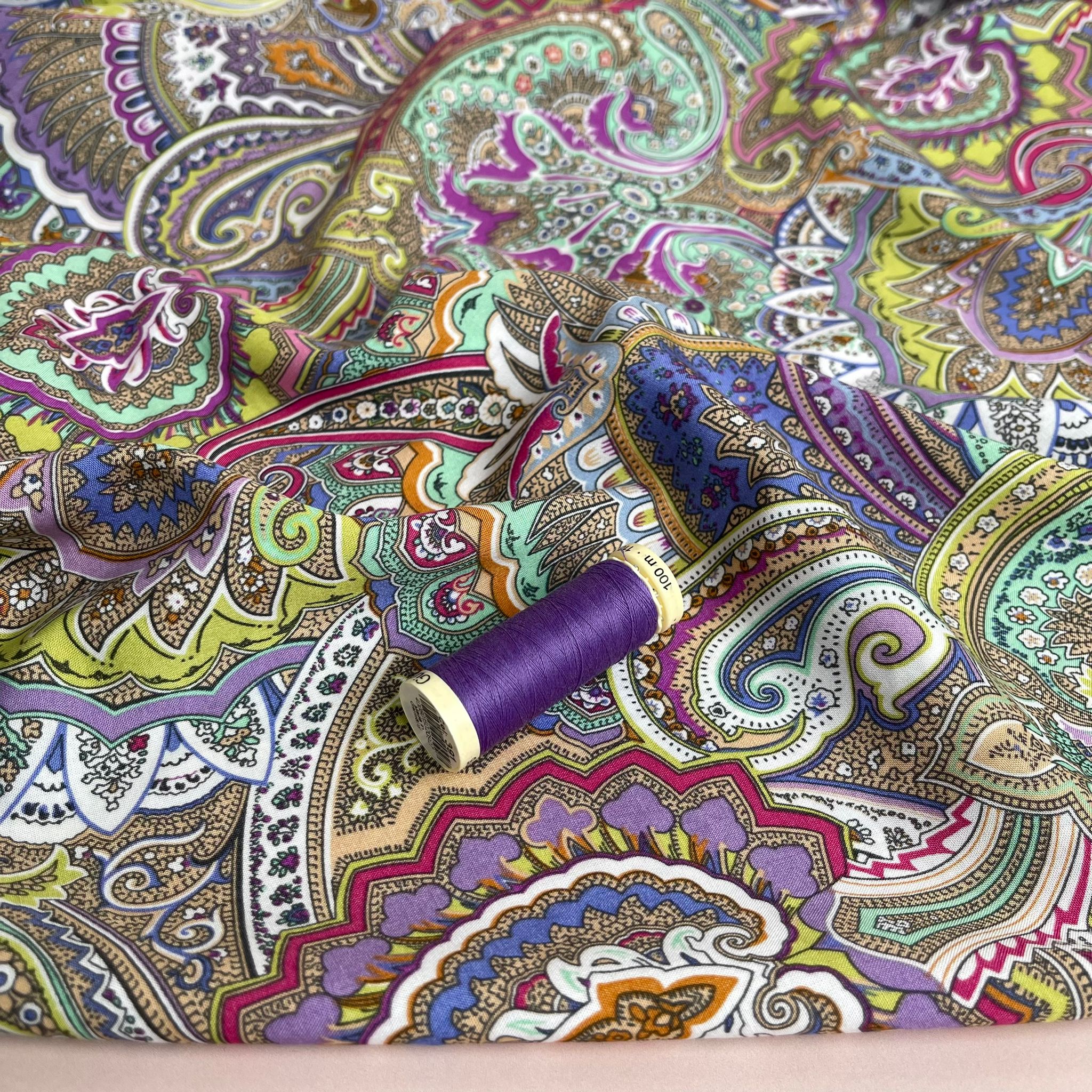 Joyful Paisley Viscose Fabric