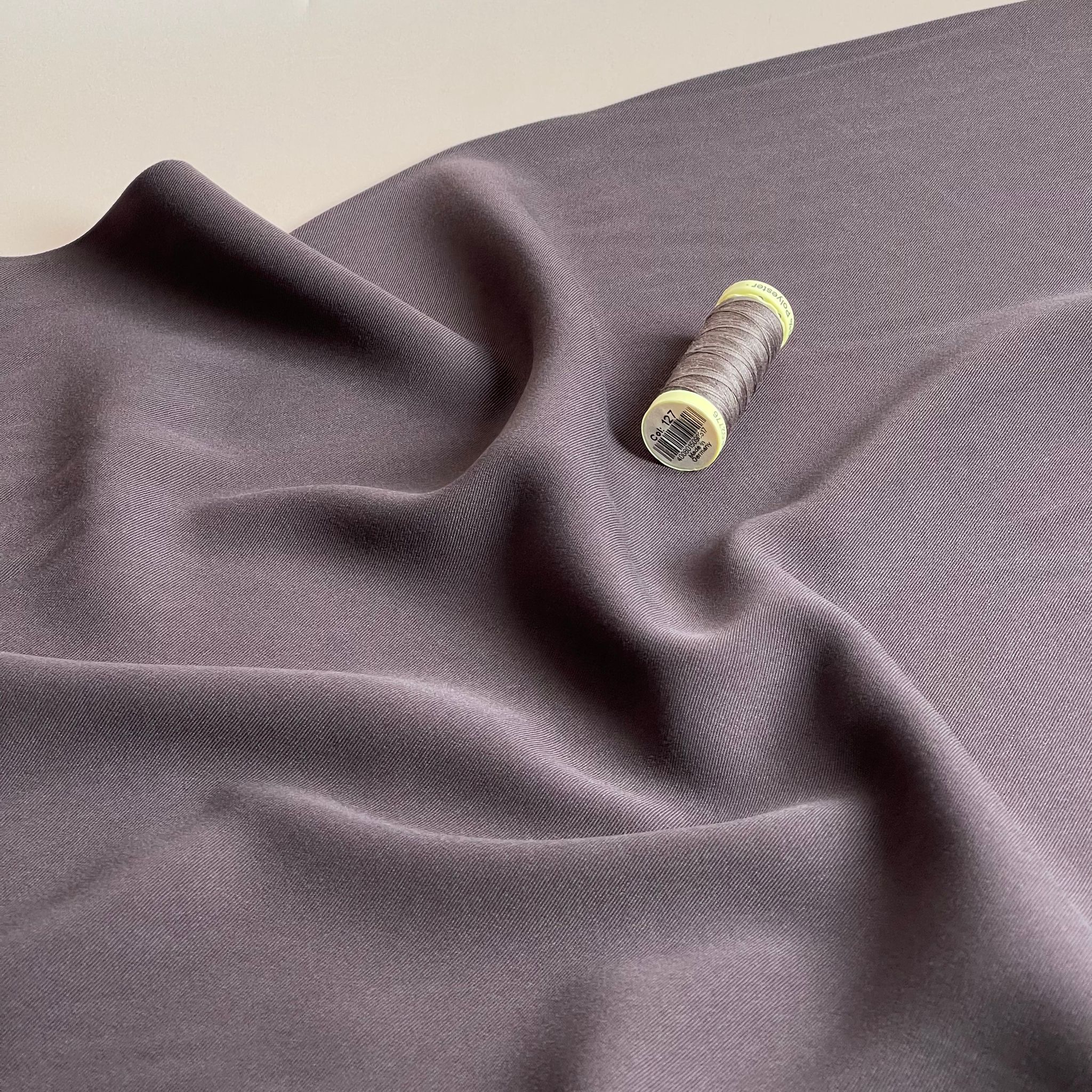 REMNANT 0.38 Metre - Grandeur Brown Viscose Twill Dress Fabric