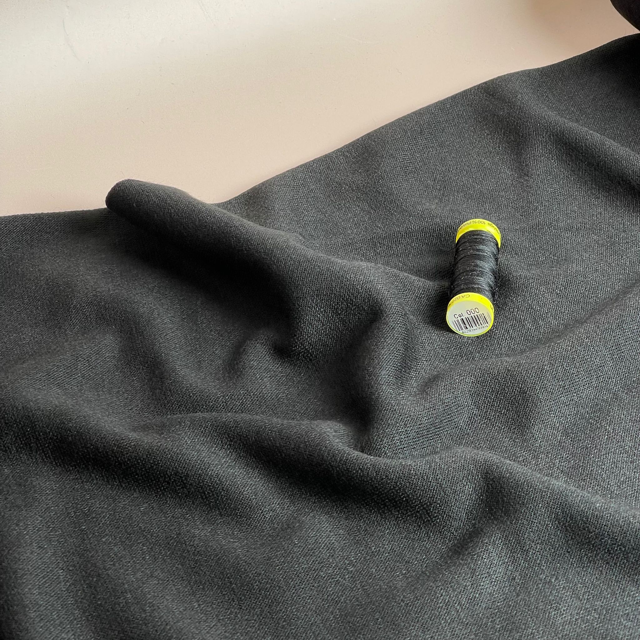 Soft Touch Viscose Blend Sweater Knit in Black