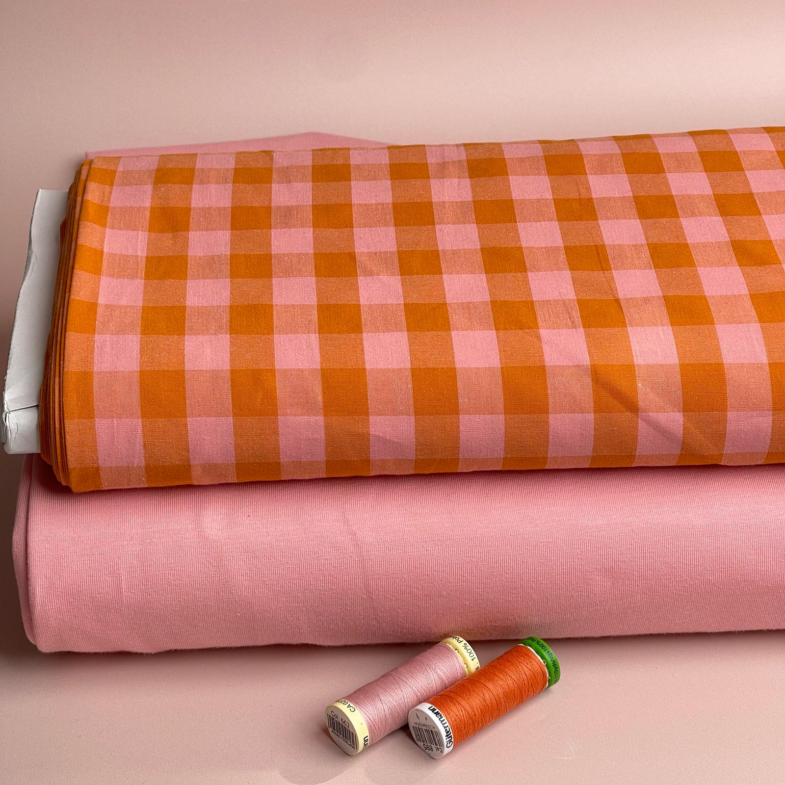 Yarn Dyed Fruit Salad Gingham Cotton Fabric