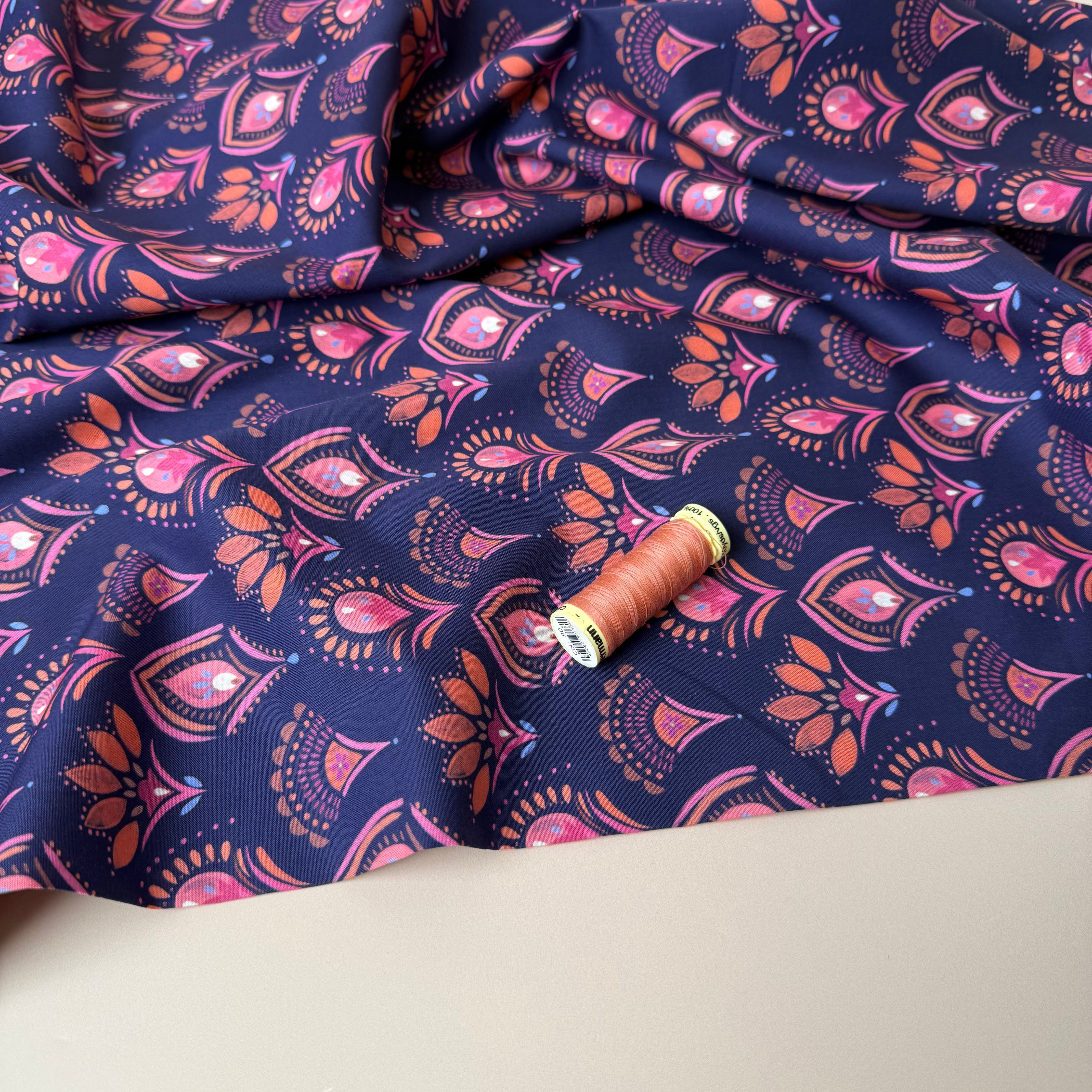 Ornament Flowers Fine Cotton Poplin Fabric