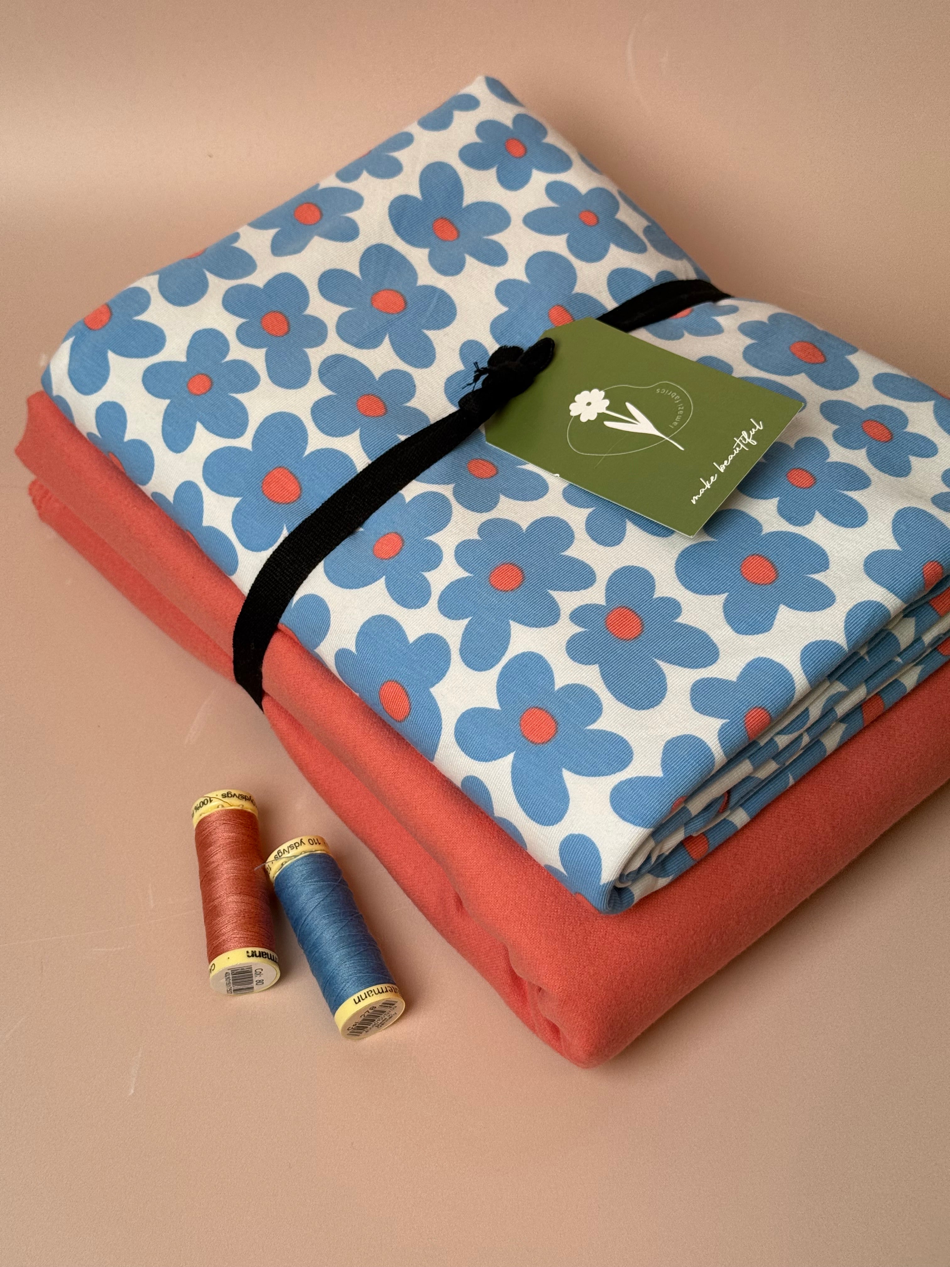 Limited Edition - Luxury Pyjama Kit with Art Gallery Cotton Flannel and Flower Jersey