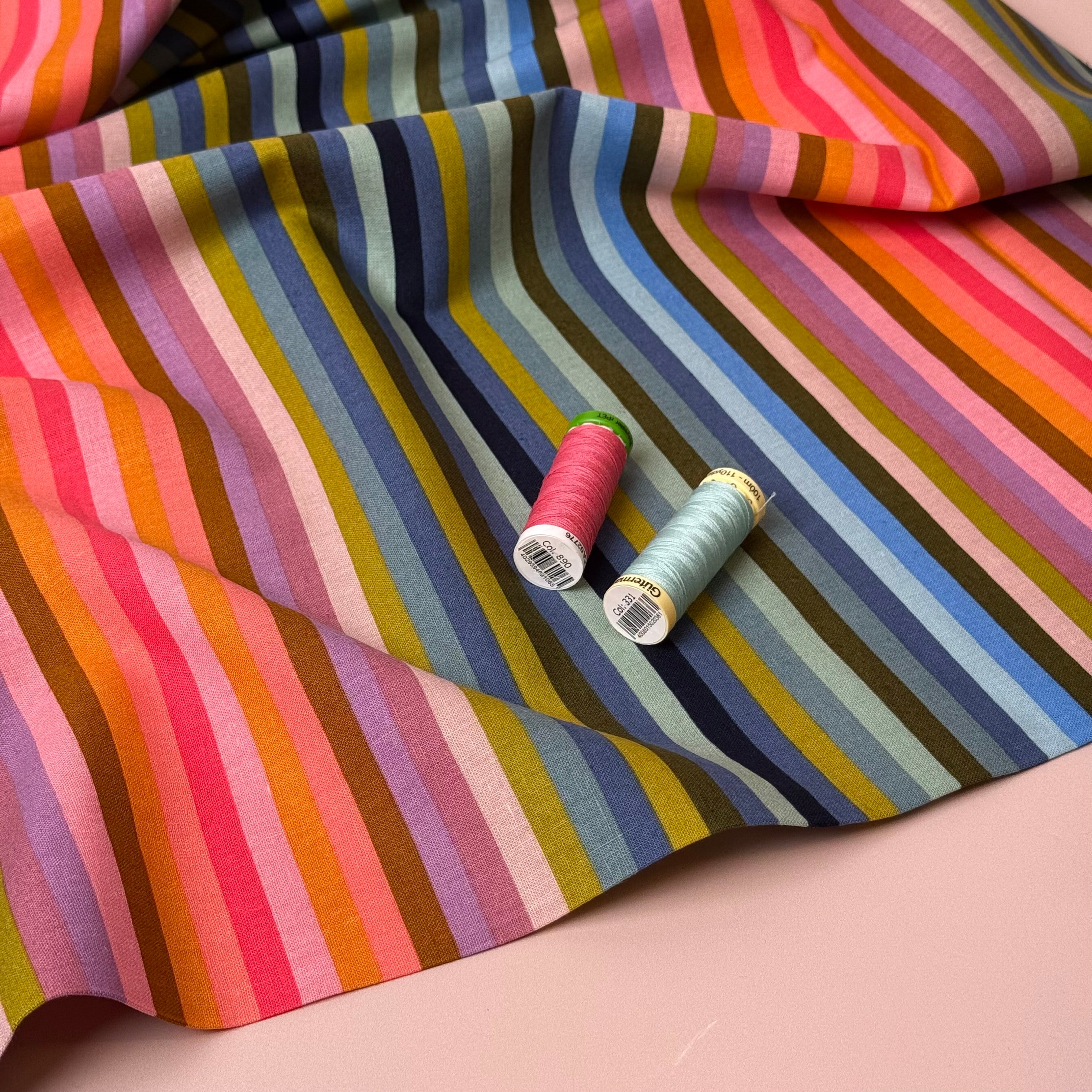 Art Gallery Fabrics - Linear Radiance Linen Cotton Blend from Starling