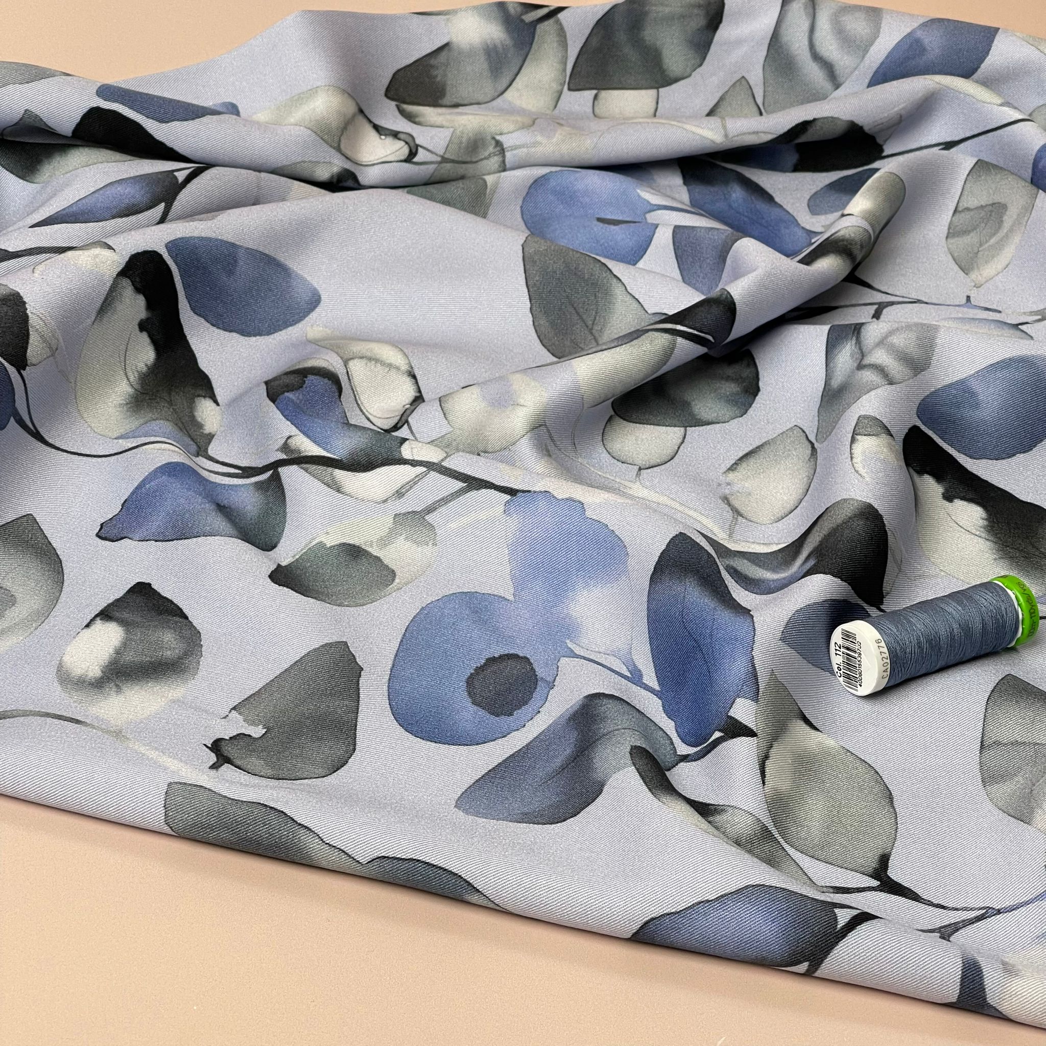 Light & Lush - Watercolour Foliage Viscose Twill Fabric