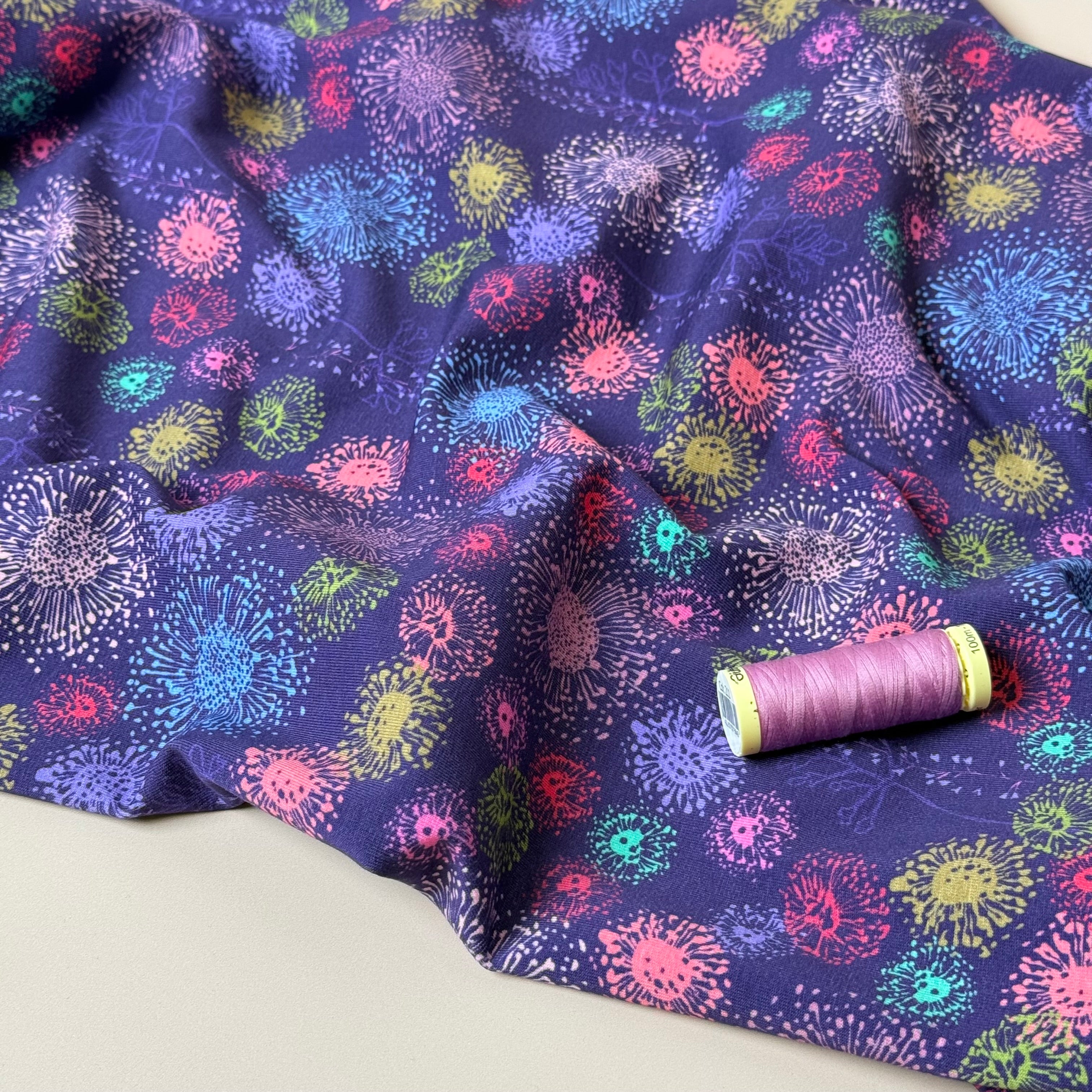 Danish Design - Rainbow Fireworks Cotton Jersey Fabric