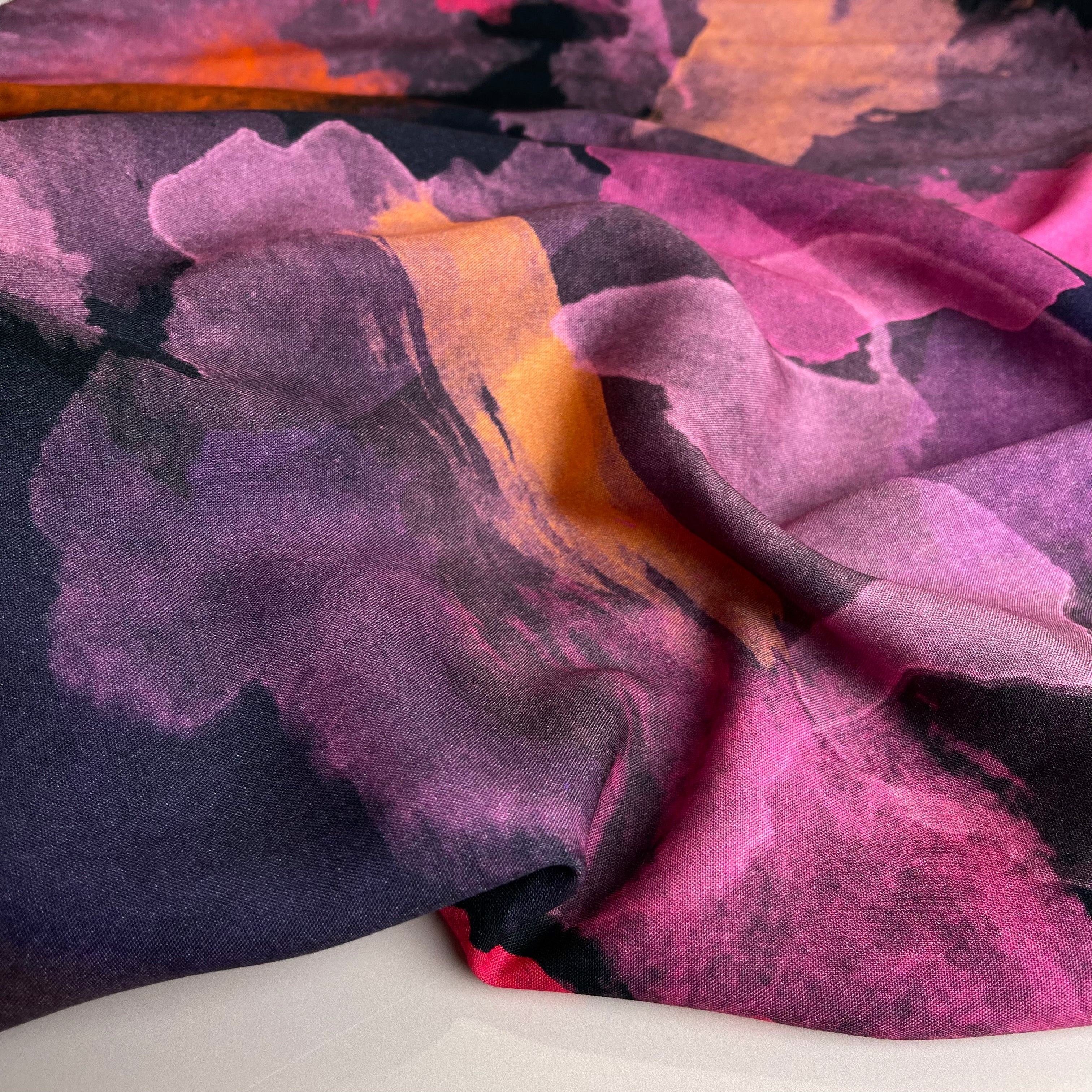Bold Brushstrokes Viscose Pink with LENZING™ ECOVERO™ fibres