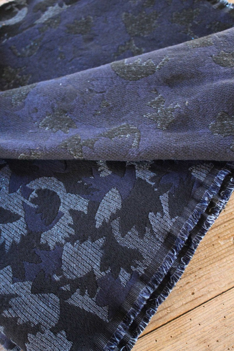 Églantine & Zoé - Blue Crocus Jacquard Fabric