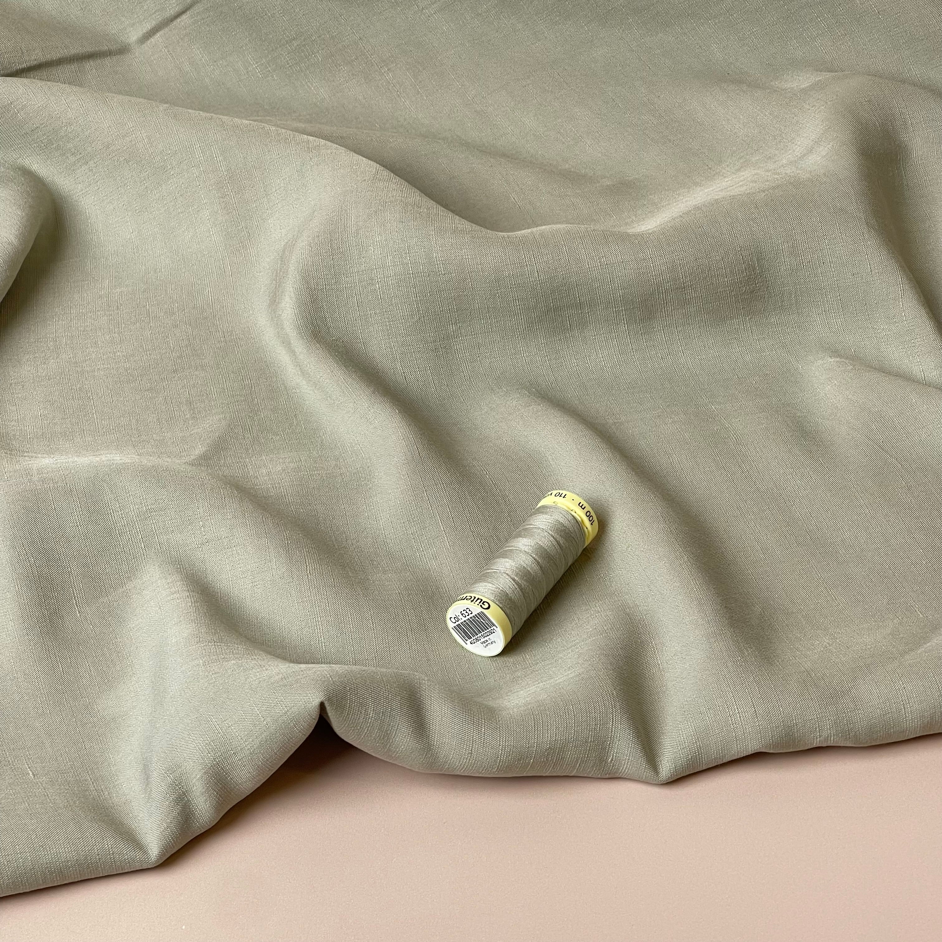 Lush Sand Light Viscose Linen Crepe Dress Fabric
