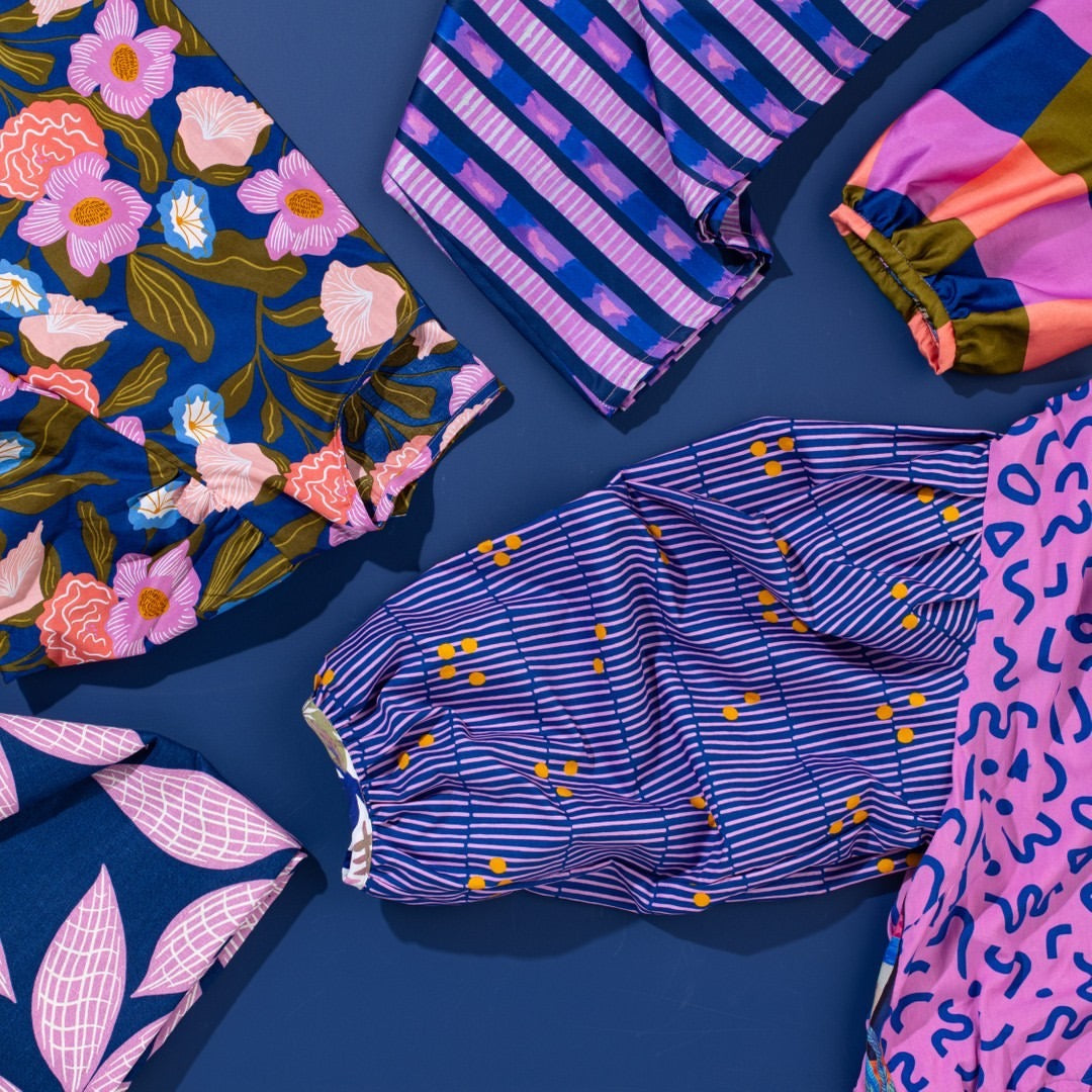 REMNANT 0.42 Metre - Nerida Hansen - Boho Geo Purple Viscose with LENZING™ ECOVERO™ fibres