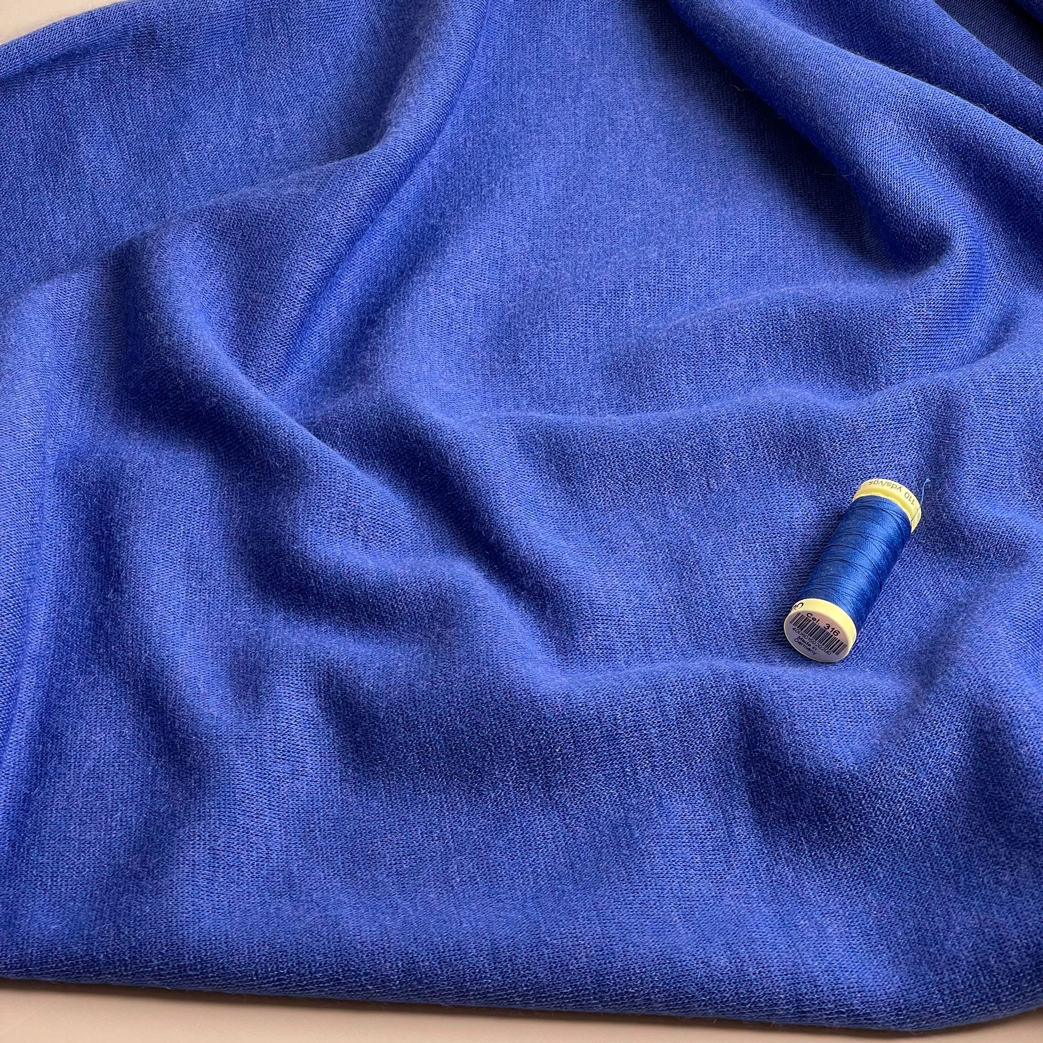 Soft Touch Viscose Blend Sweater Knit in Royal Blue