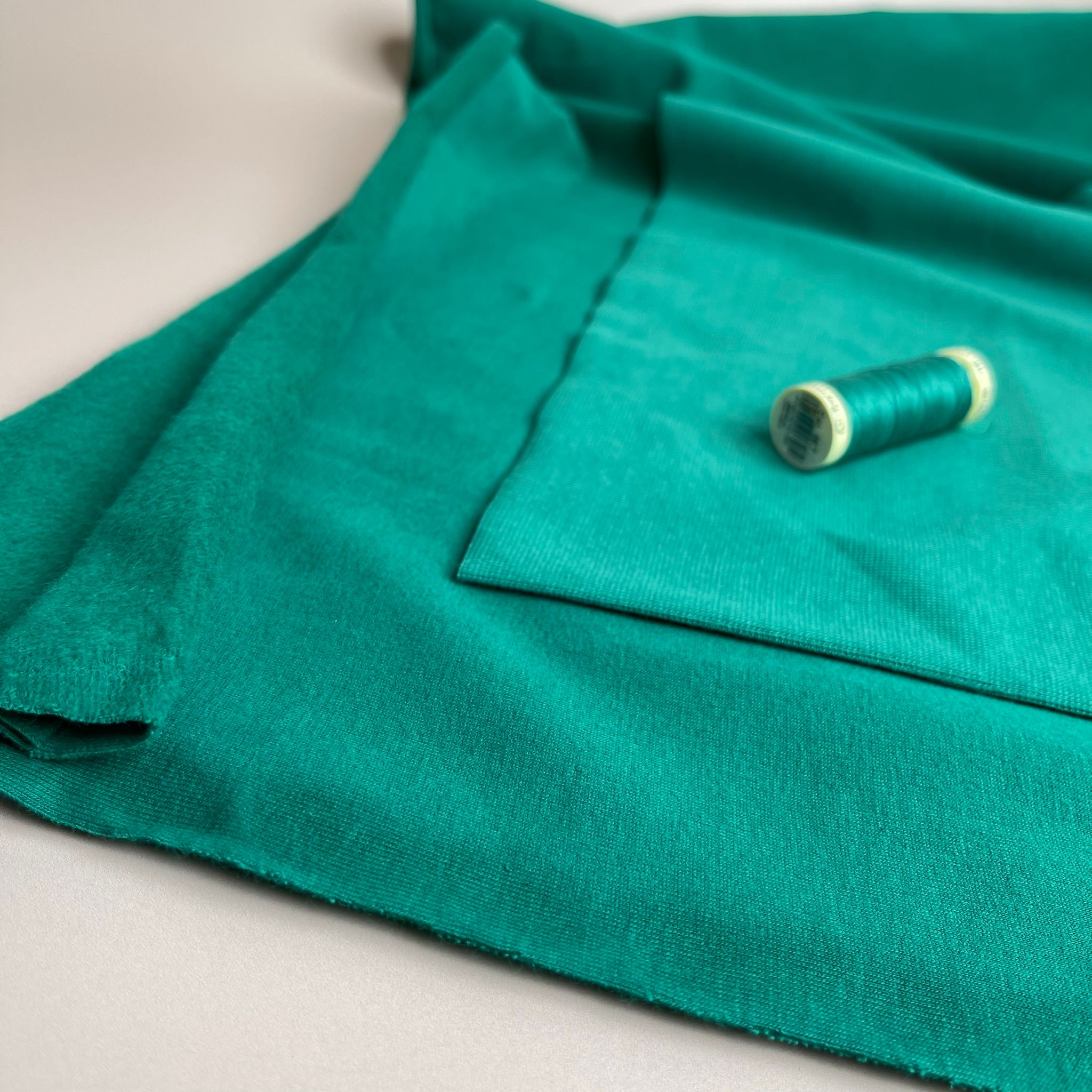 Emerald Green Organic Tubular Cuff Ribbing