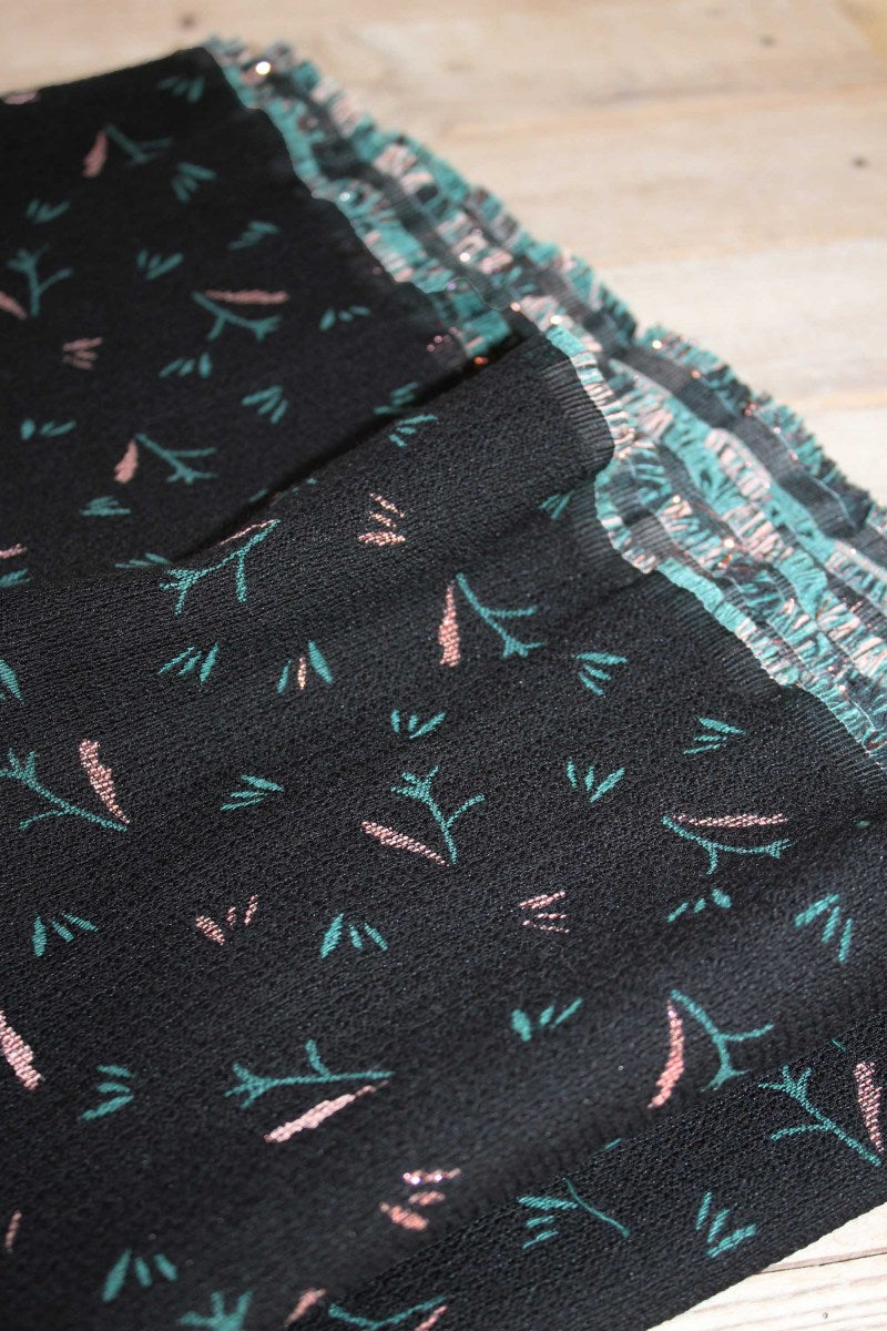 Églantine & Zoé - Ramo Jacquard Black Fabric