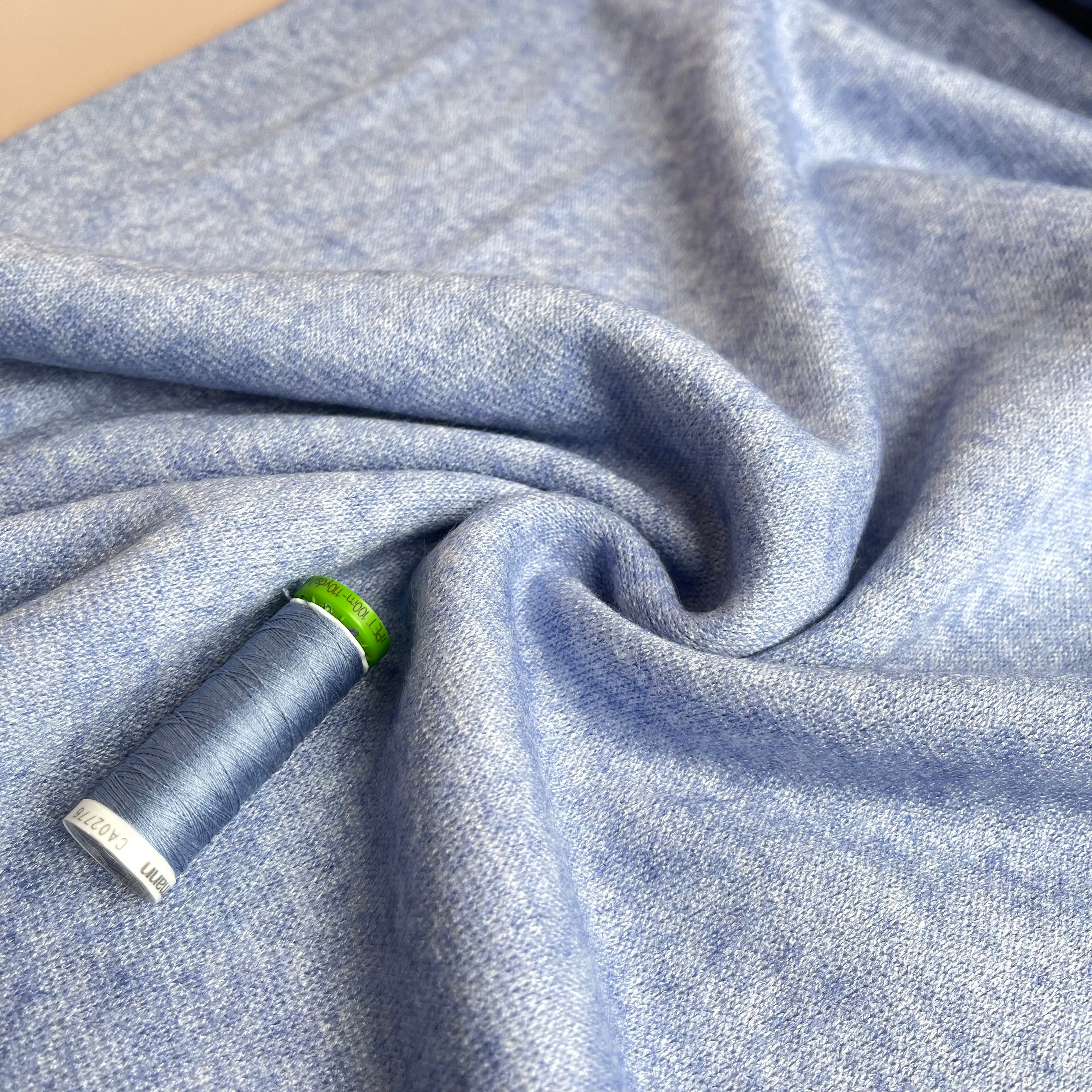 Snug Viscose Blend Sweater Knit in Hydrangea Blue