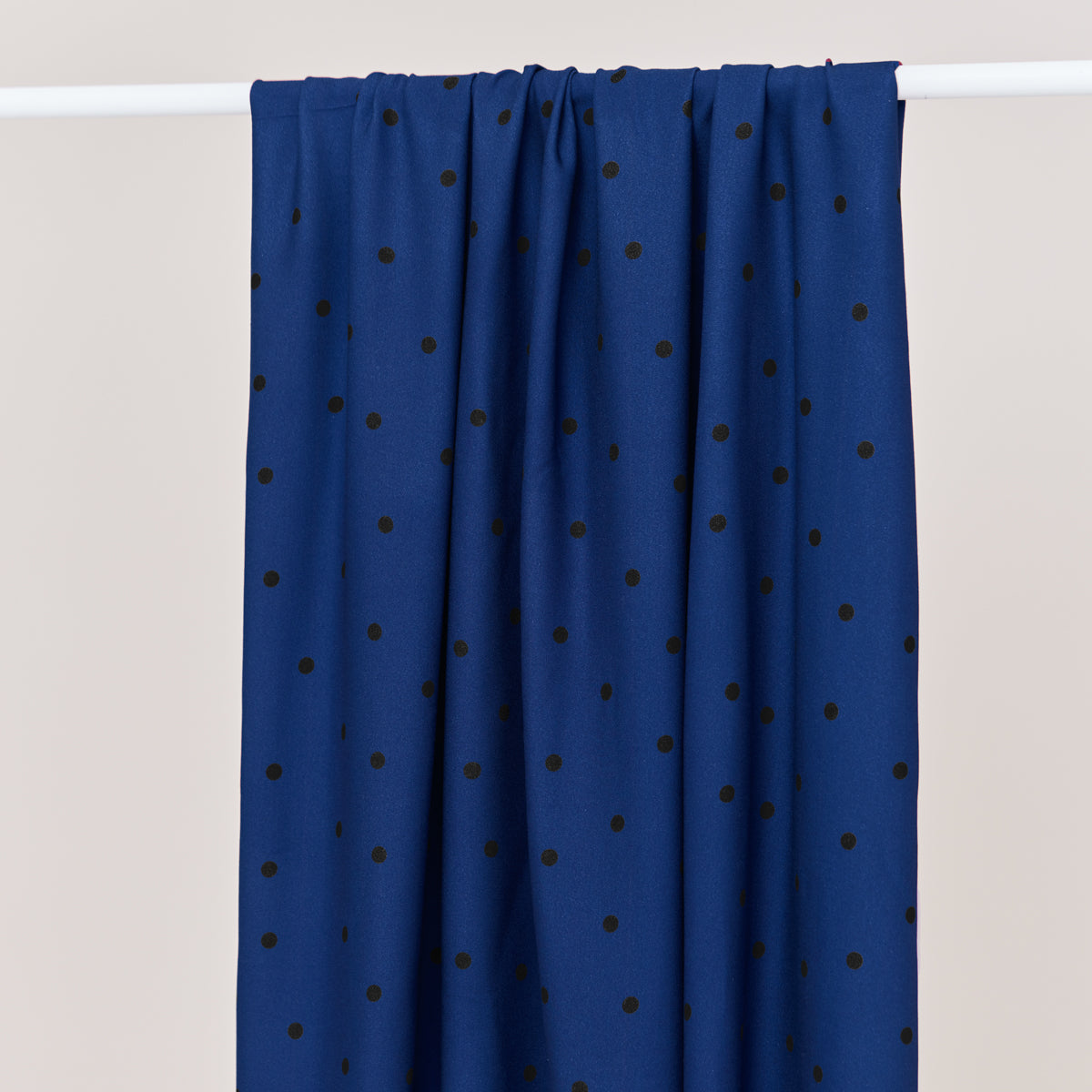 REMNANT 0.76 Metre - Mind The MAKER - Jolly Dots Cobalt ECOVERO™ Viscose Leia Crepe Fabric