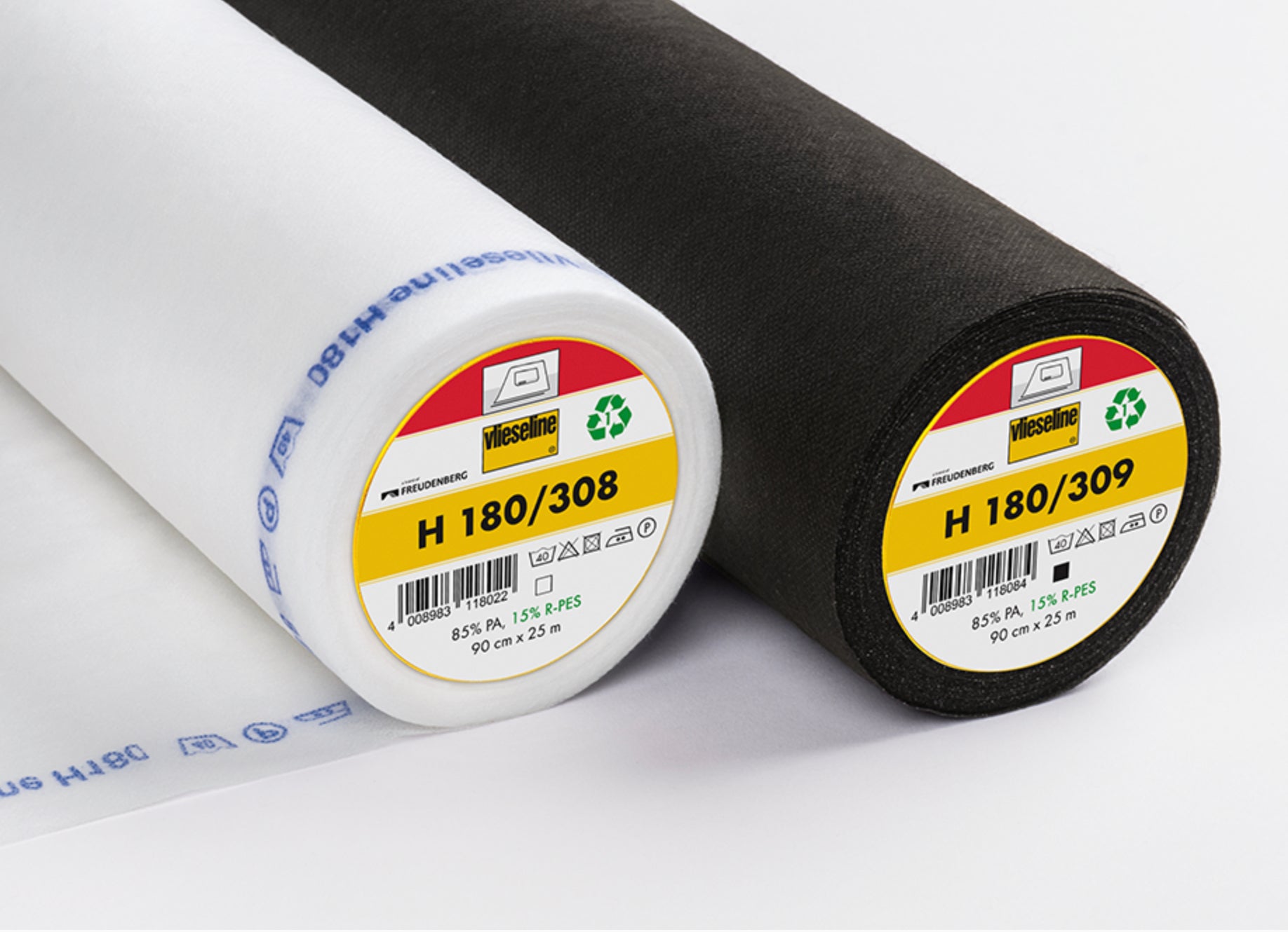 Fusible Lightweight H 180 Interfacing Recycled in White - Sold in Half Meters