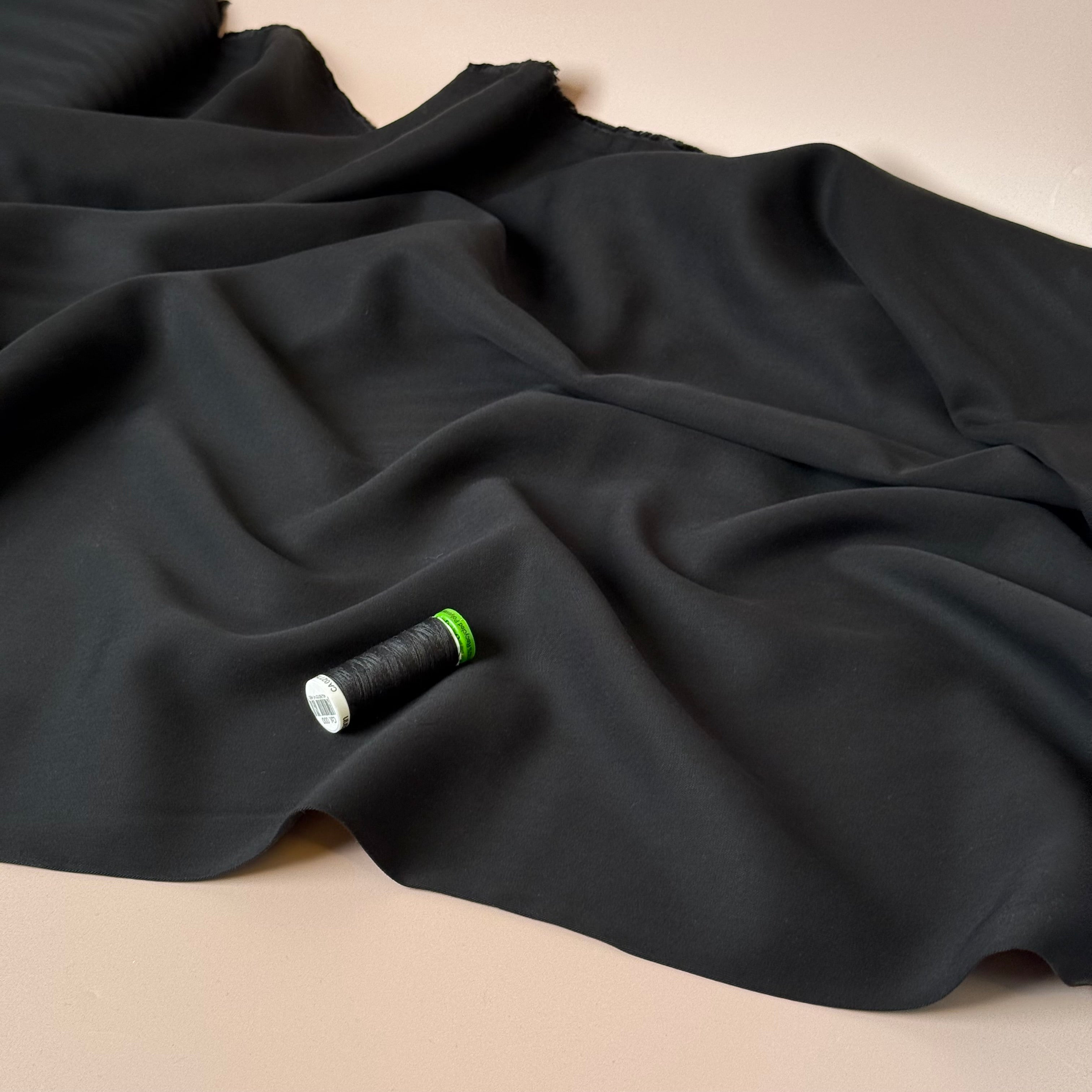 Lush in Black TENCEL™ Lyocell Sandwashed Twill
