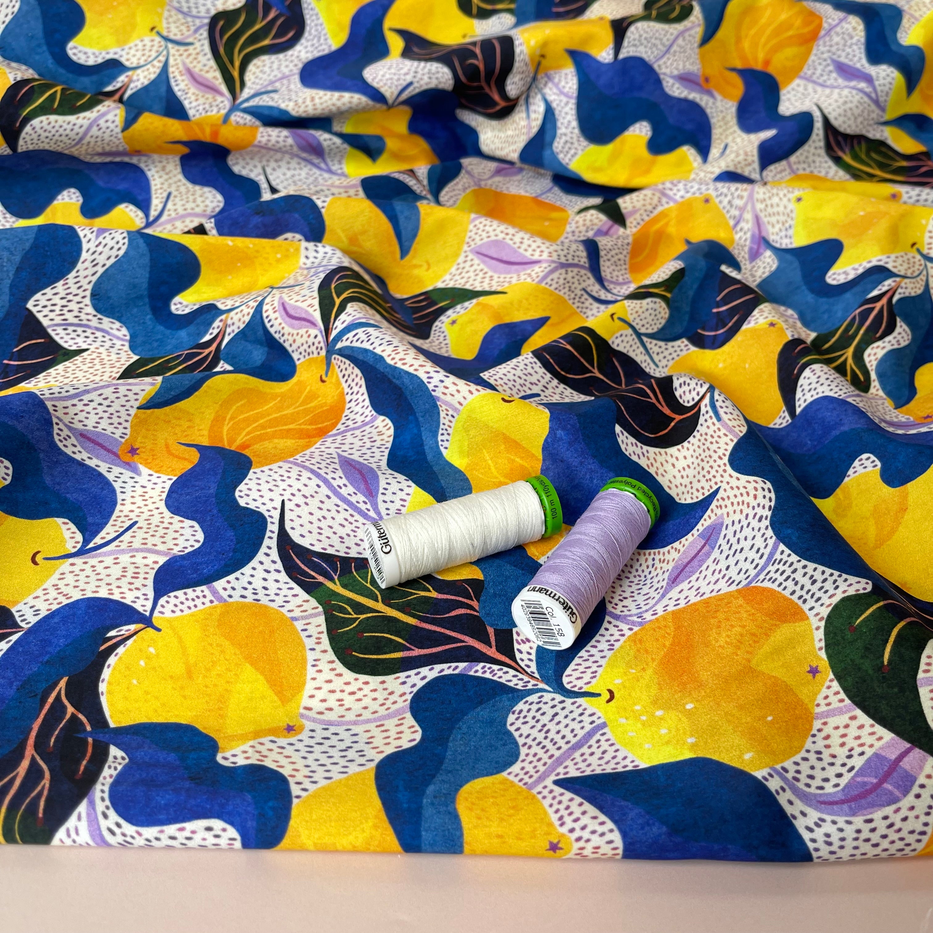 Adventure - Mediterranean Lemons Cotton Lawn