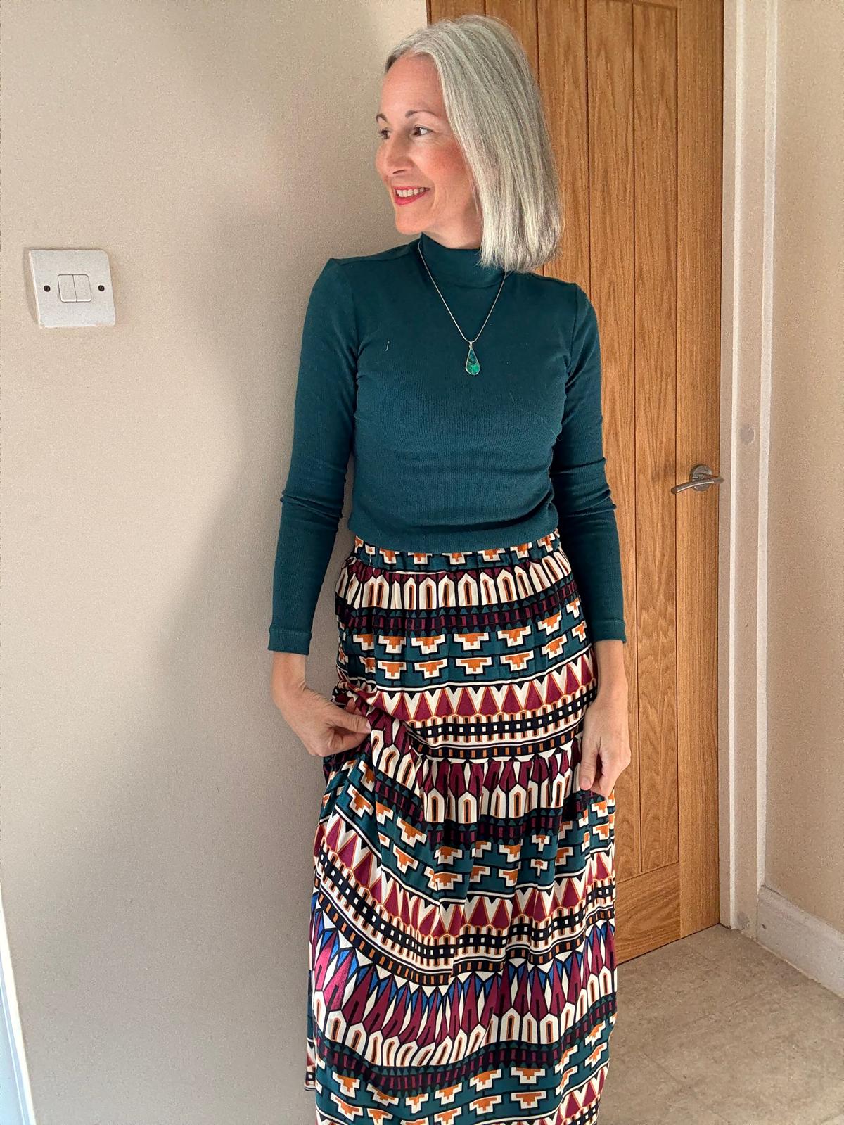Sewing Kit - Luella Skirt in Autumn Jewel Viscose (Multiple Colours)