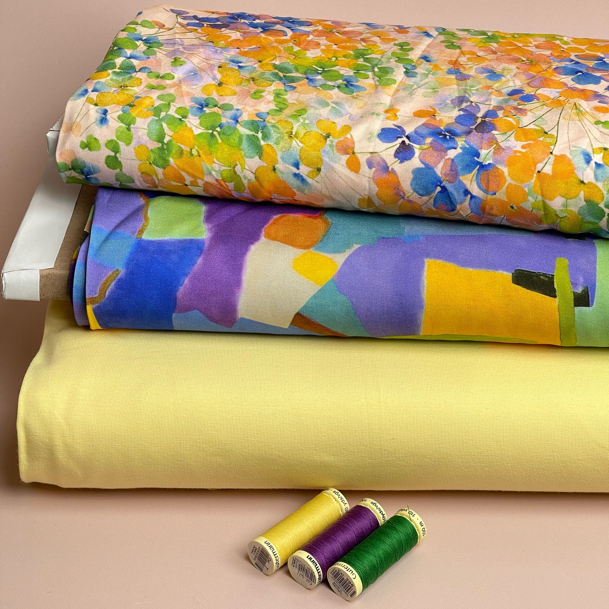 Essential Chic Spring Lemon Cotton Jersey Fabric