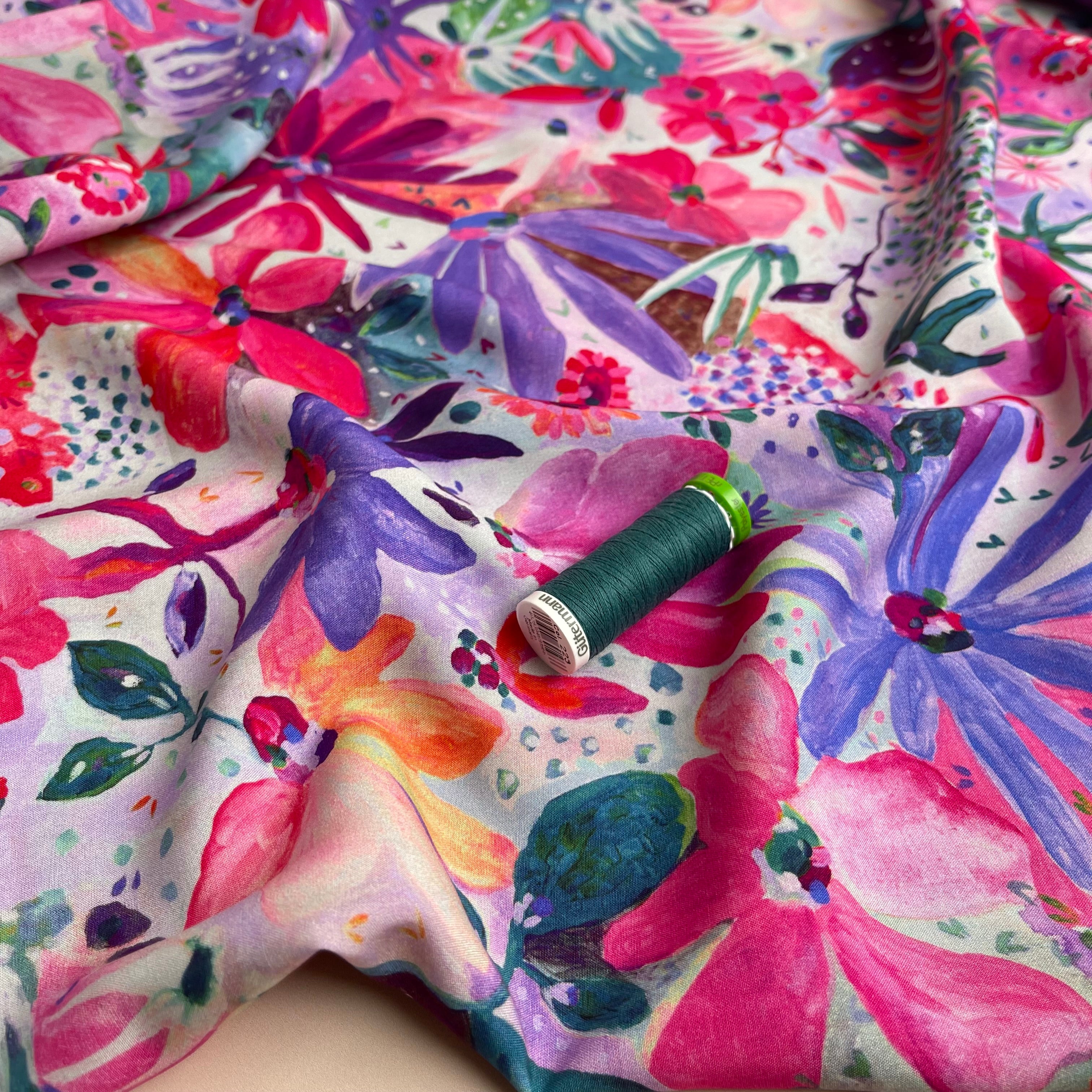 REMNANT 0.47 Metre - Nerida Hansen - Soiree Pink Viscose with LENZING™ ECOVERO™ fibres