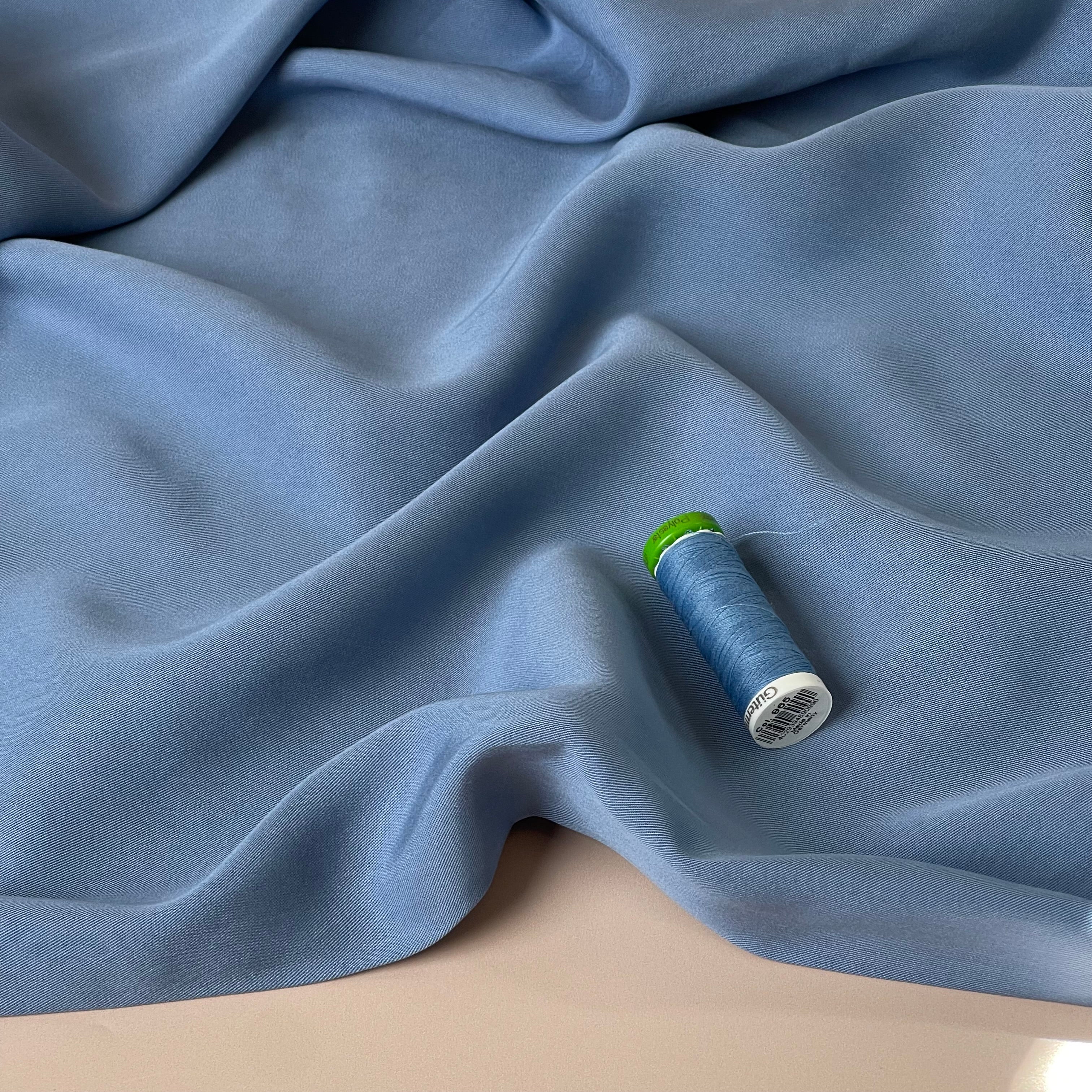 Lush in Blue TENCEL™ Lyocell Sandwashed Twill