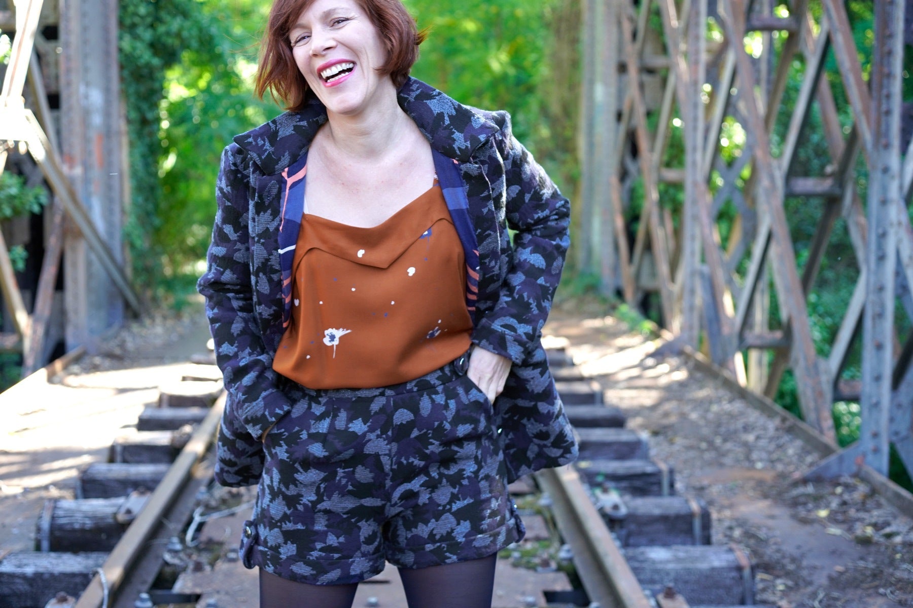 Églantine & Zoé - Blue Crocus Jacquard Fabric