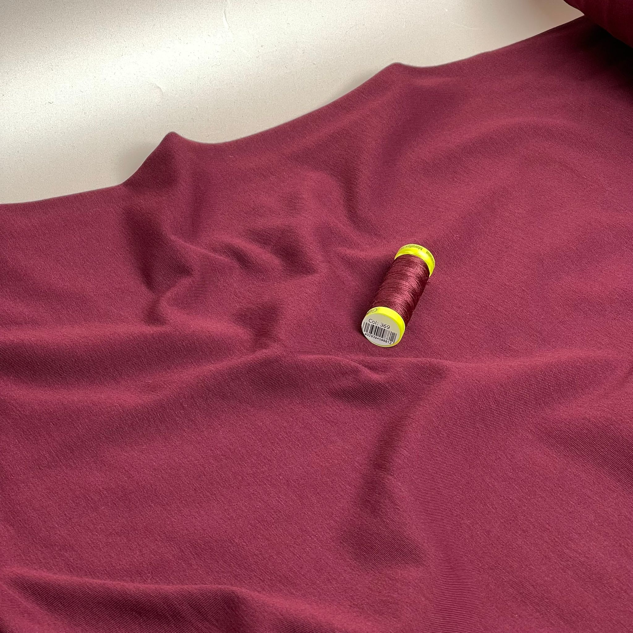 Brushed Cotton Sweatshirting in Burgudy