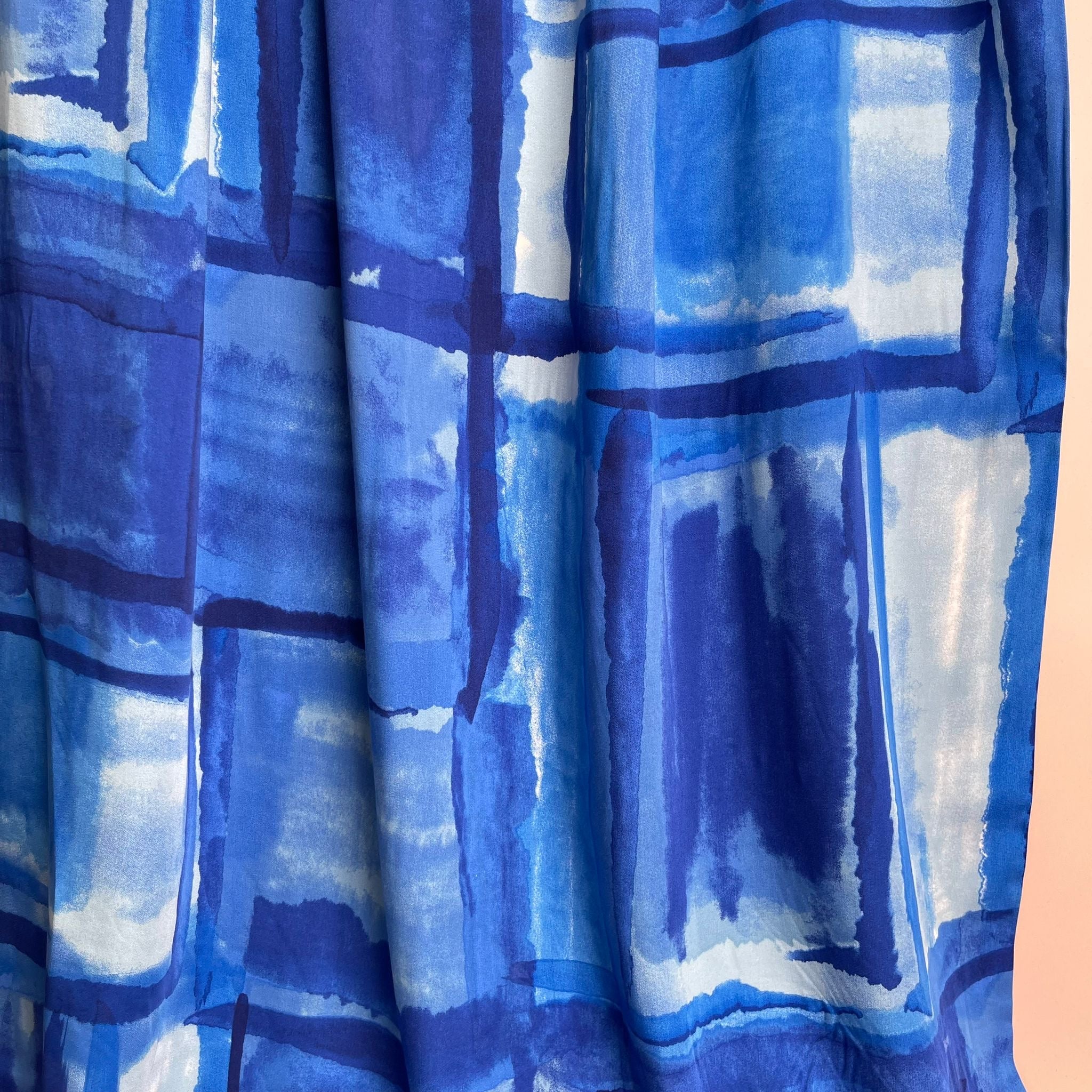 Artists Canvas in Cobalt Blue Viscose Sateen Fabric