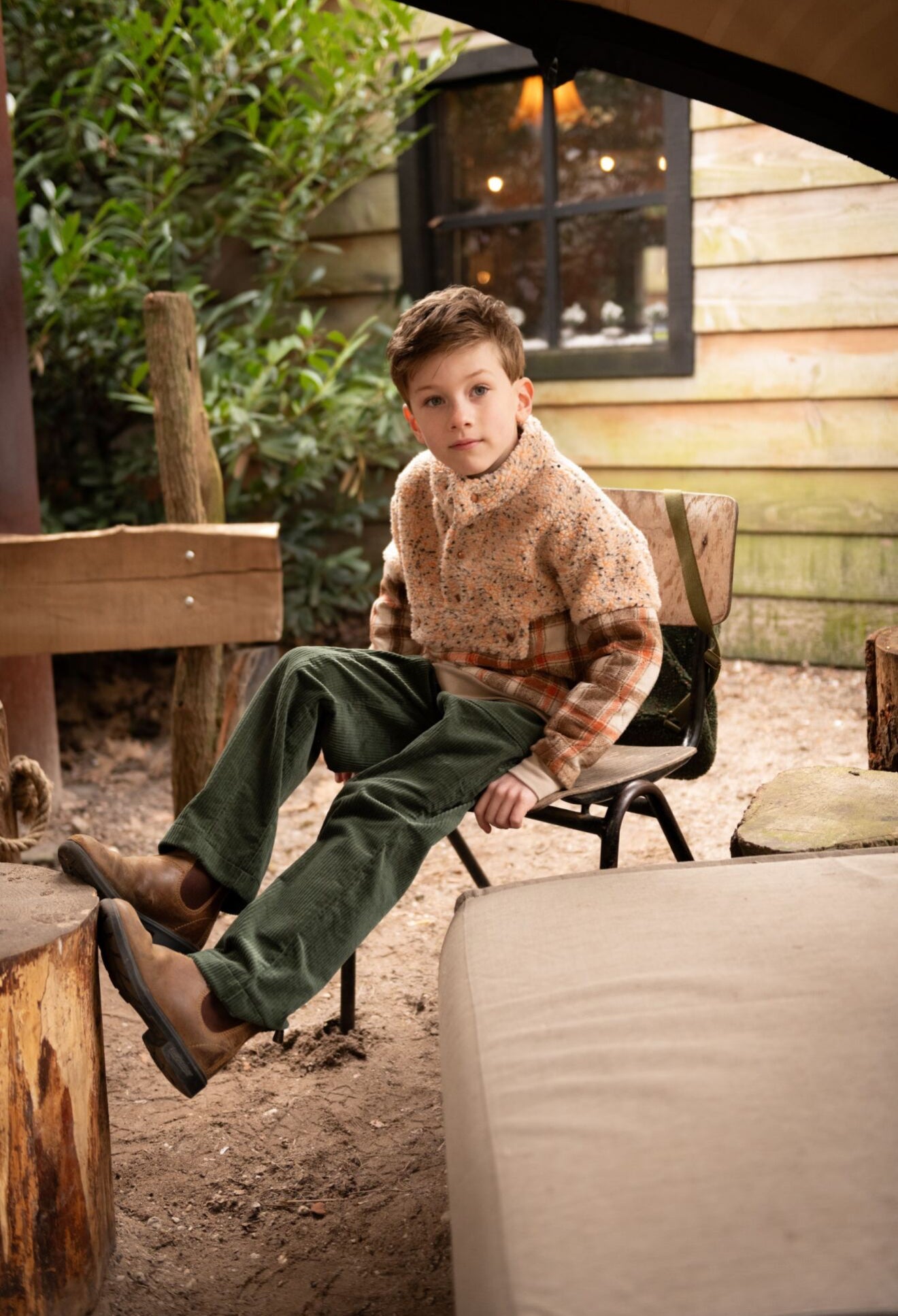 Green with Flecks Teddy Coating Fabric