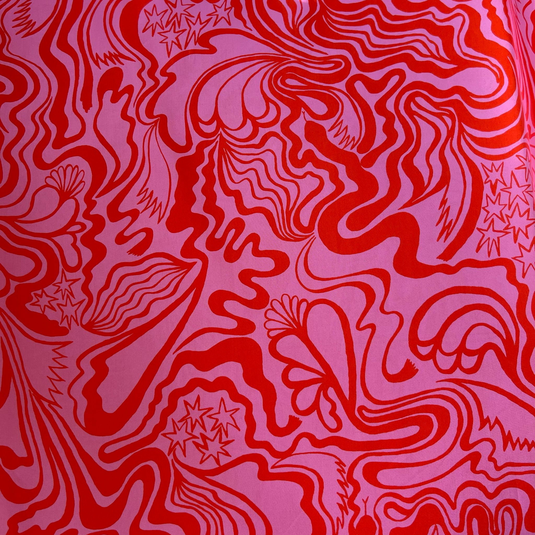Abstract Aurora Fine Cotton Poplin Fabric
