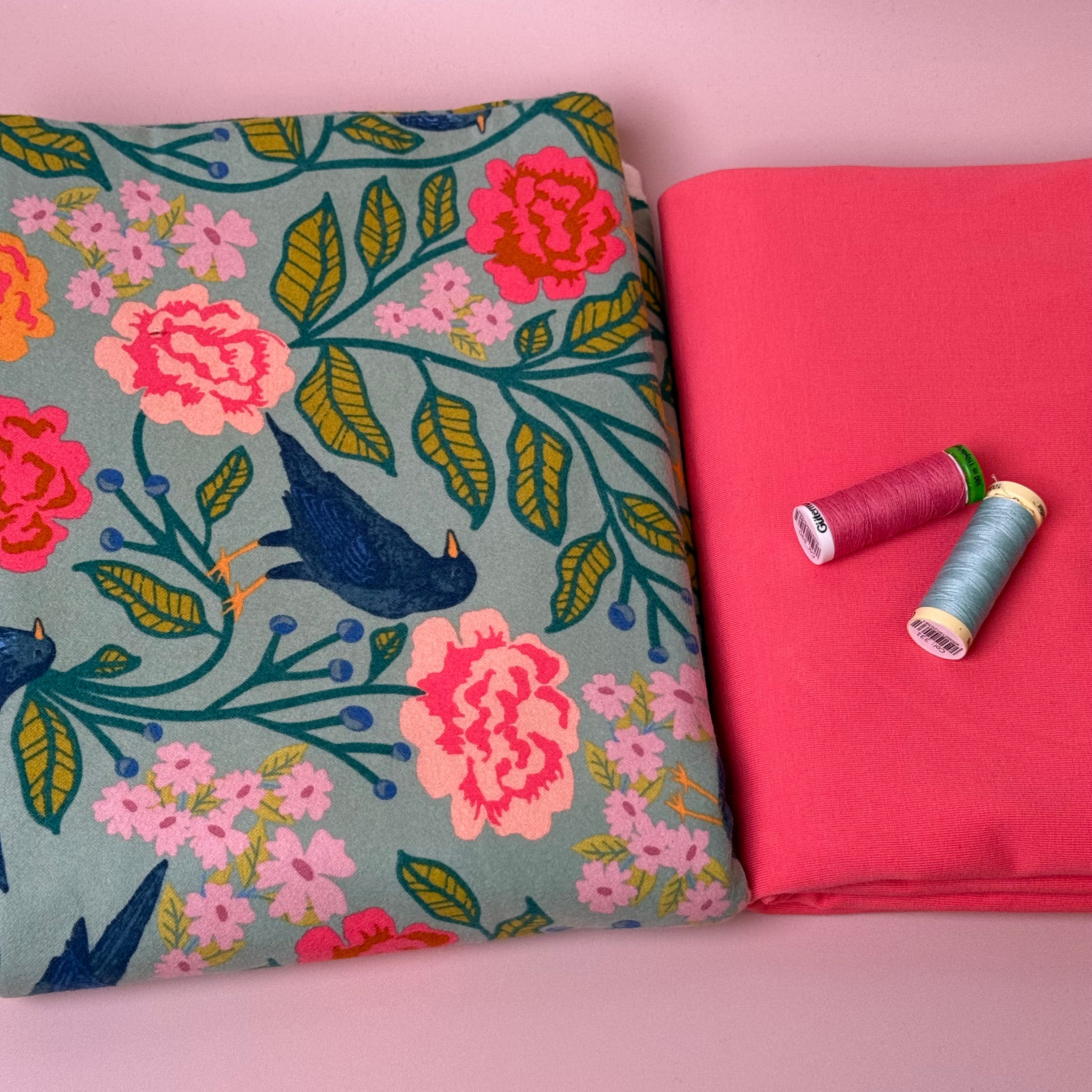Art Gallery Fabrics - Blackbird Aviary Cotton Flannel from Starling