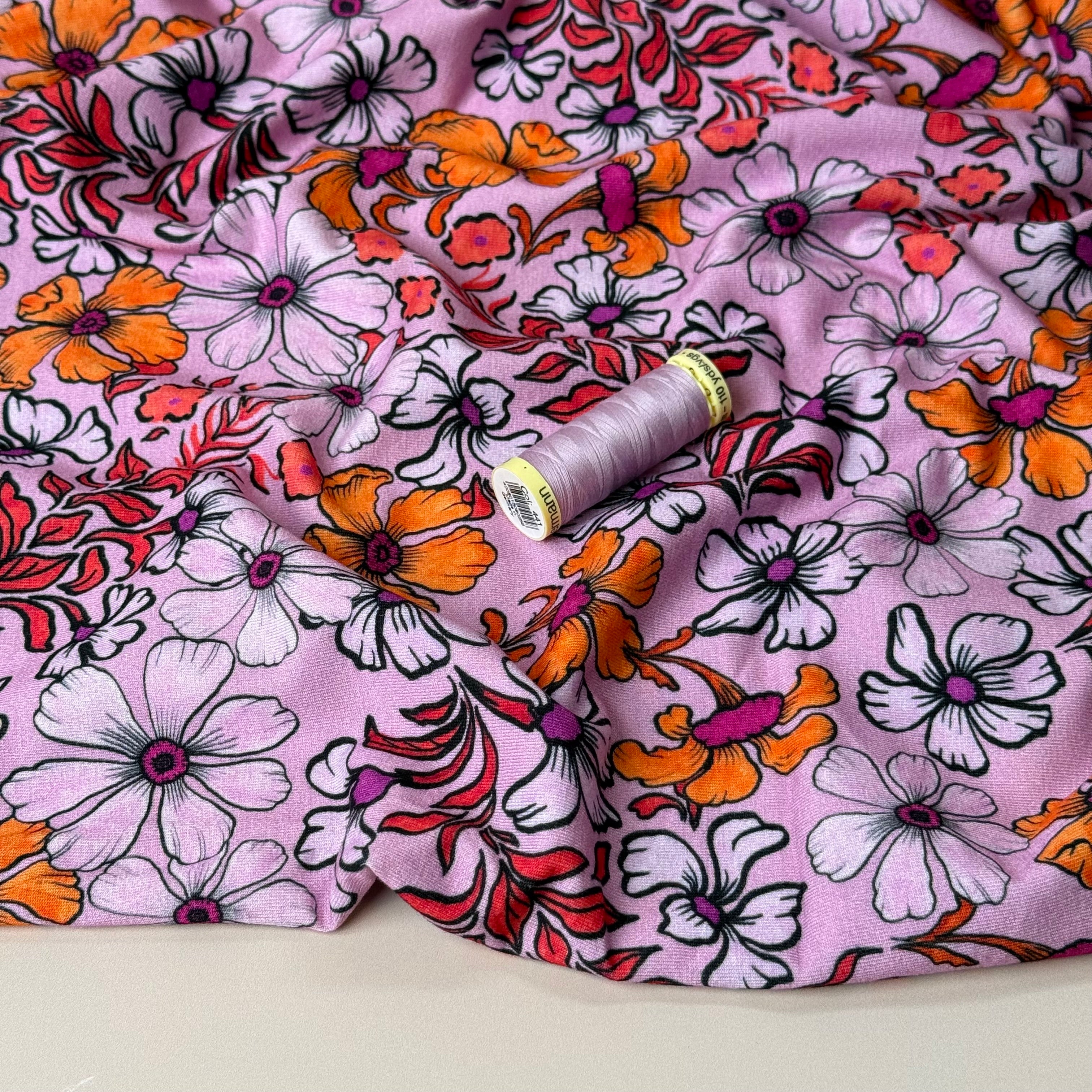Danish Design - Cosmos Flowers ECOVERVO™ Viscose Jersey