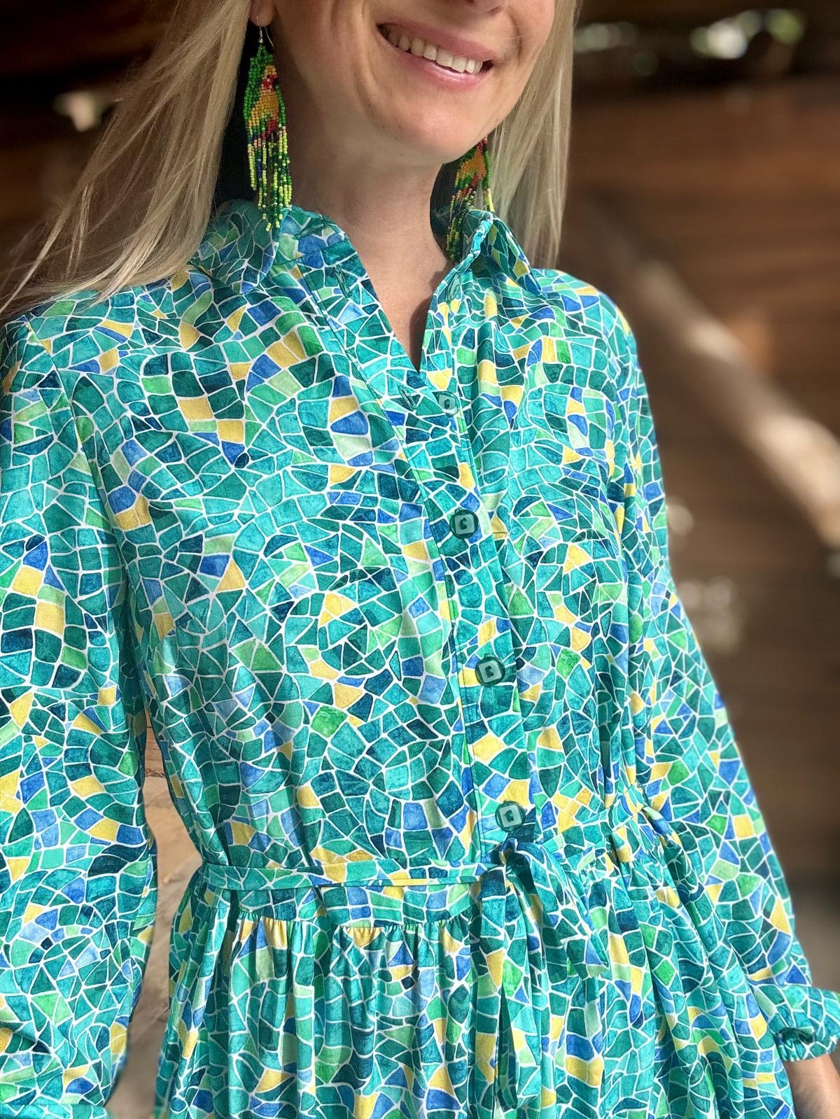Adventure - Mosaics Viscose in Emerald