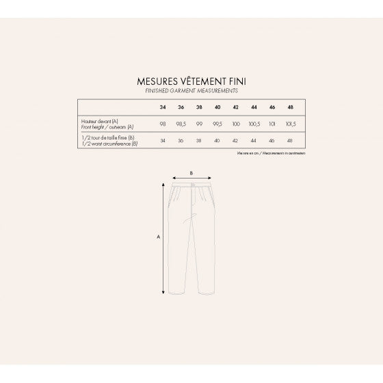 Atelier Brunette - LE Pantalon Carotte Trousers Sewing Pattern