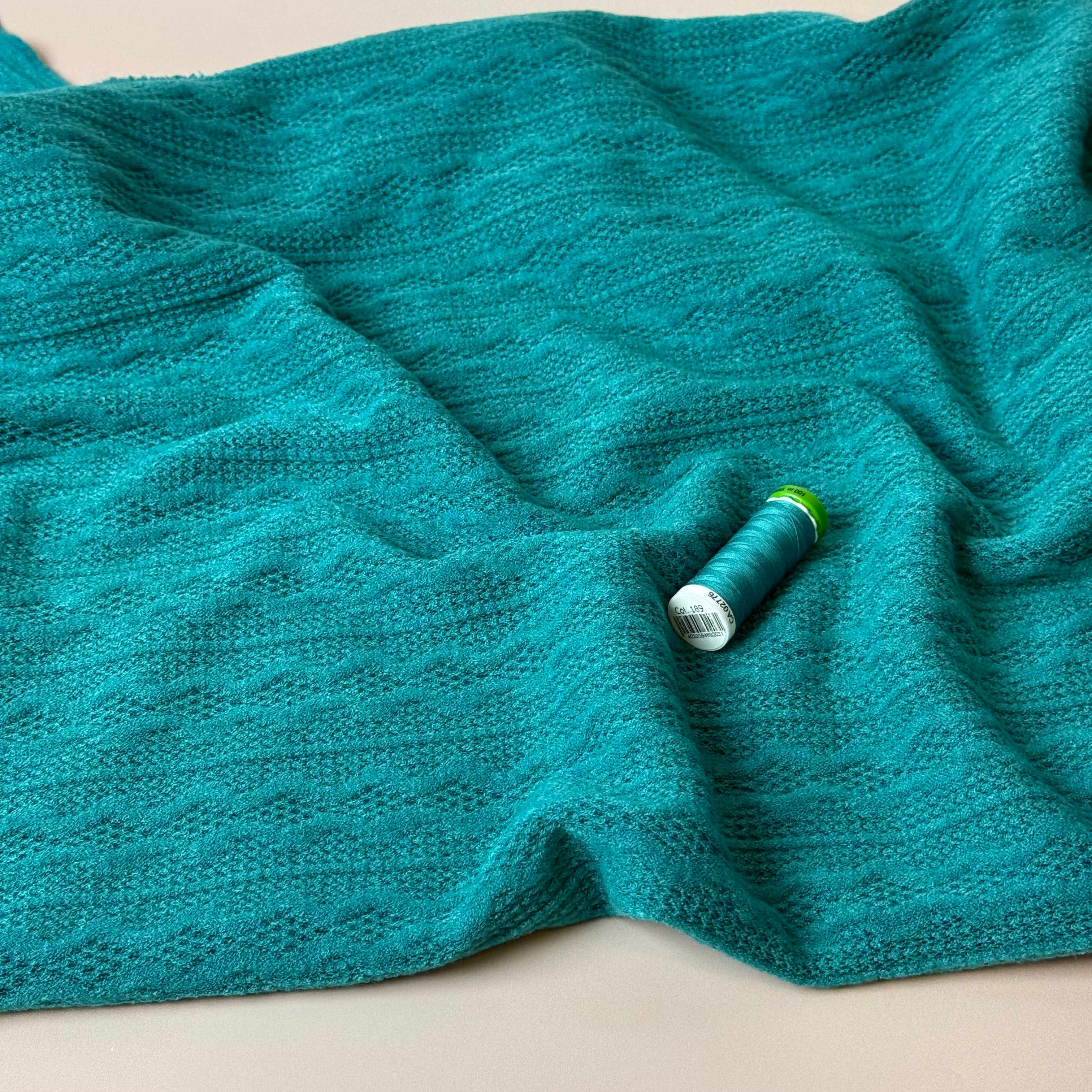 Lace Viscose Blend Sweater Knit in Teal