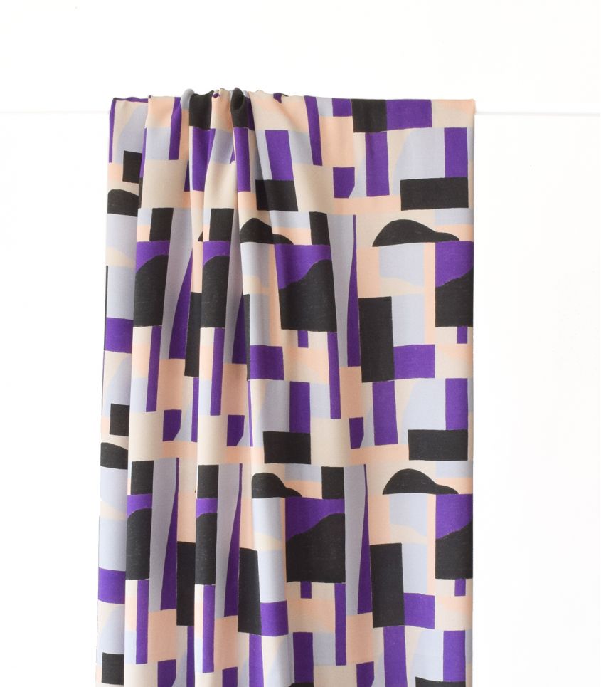 REMNANT 2.8 Metres - Cousette - Dune Purple ECOVERO Viscose Fabric