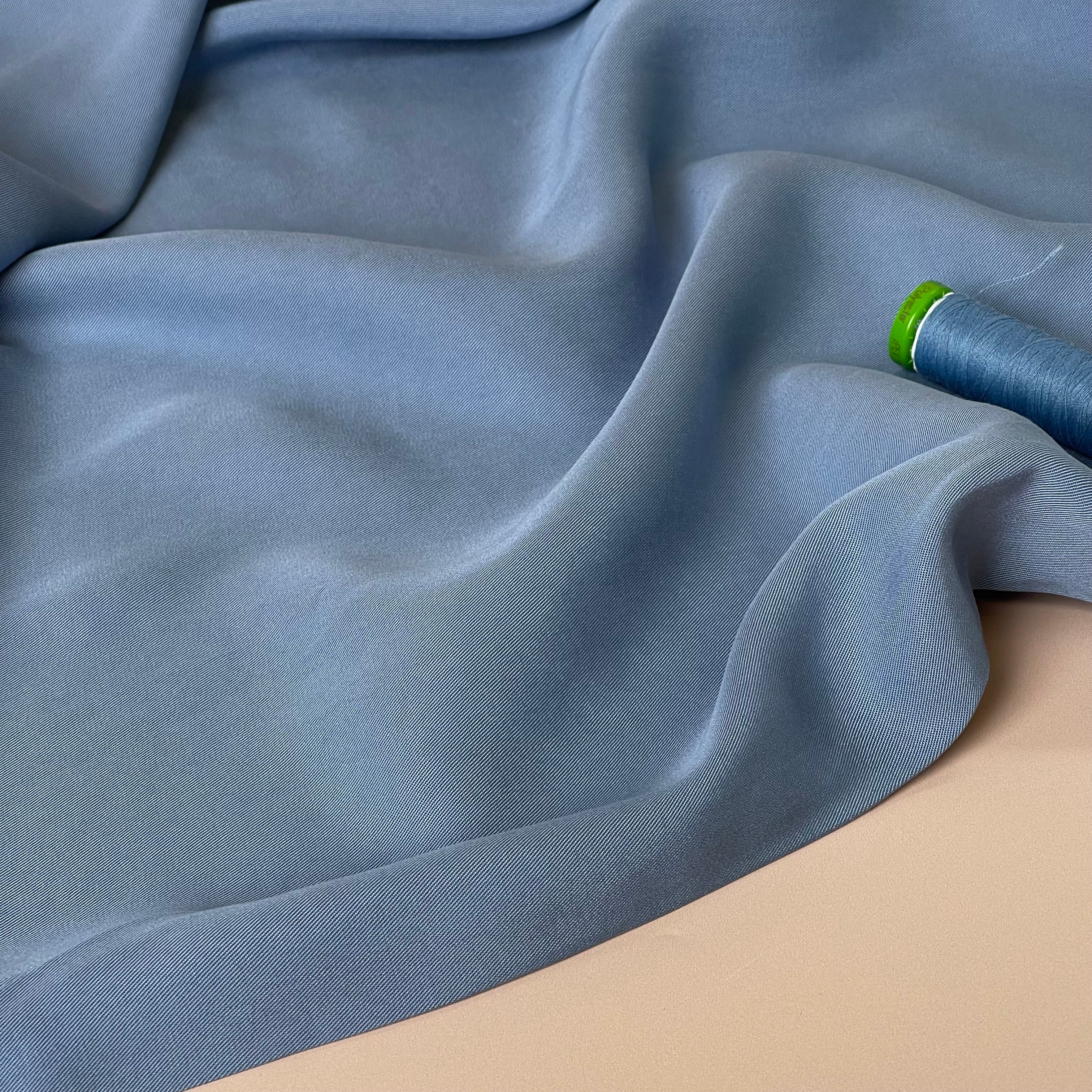 Lush in Blue TENCEL™ Lyocell Sandwashed Twill