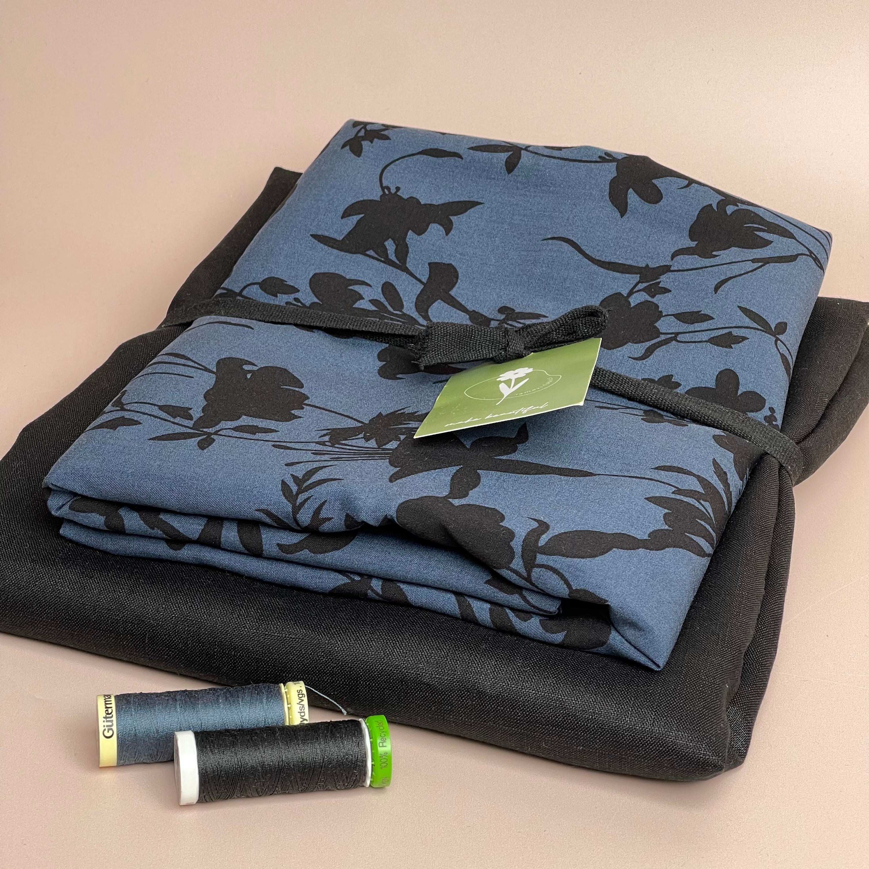 Black Pure Fine Linen Fabric