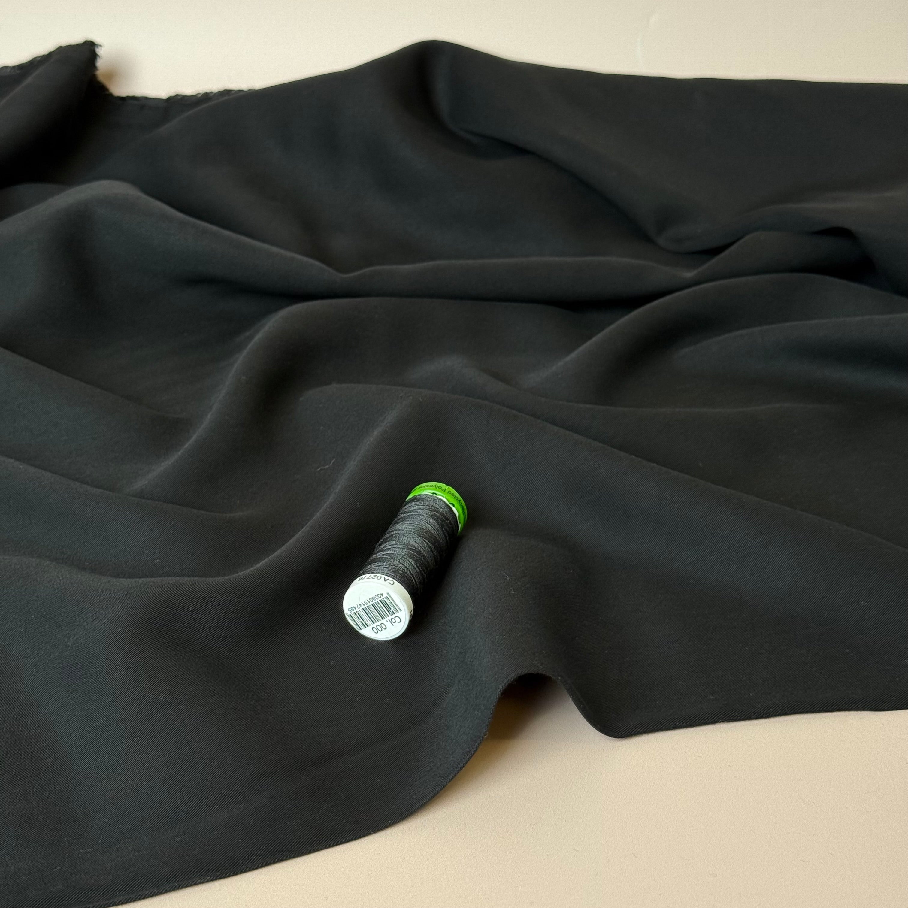 Lush in Black TENCEL™ Lyocell Sandwashed Twill
