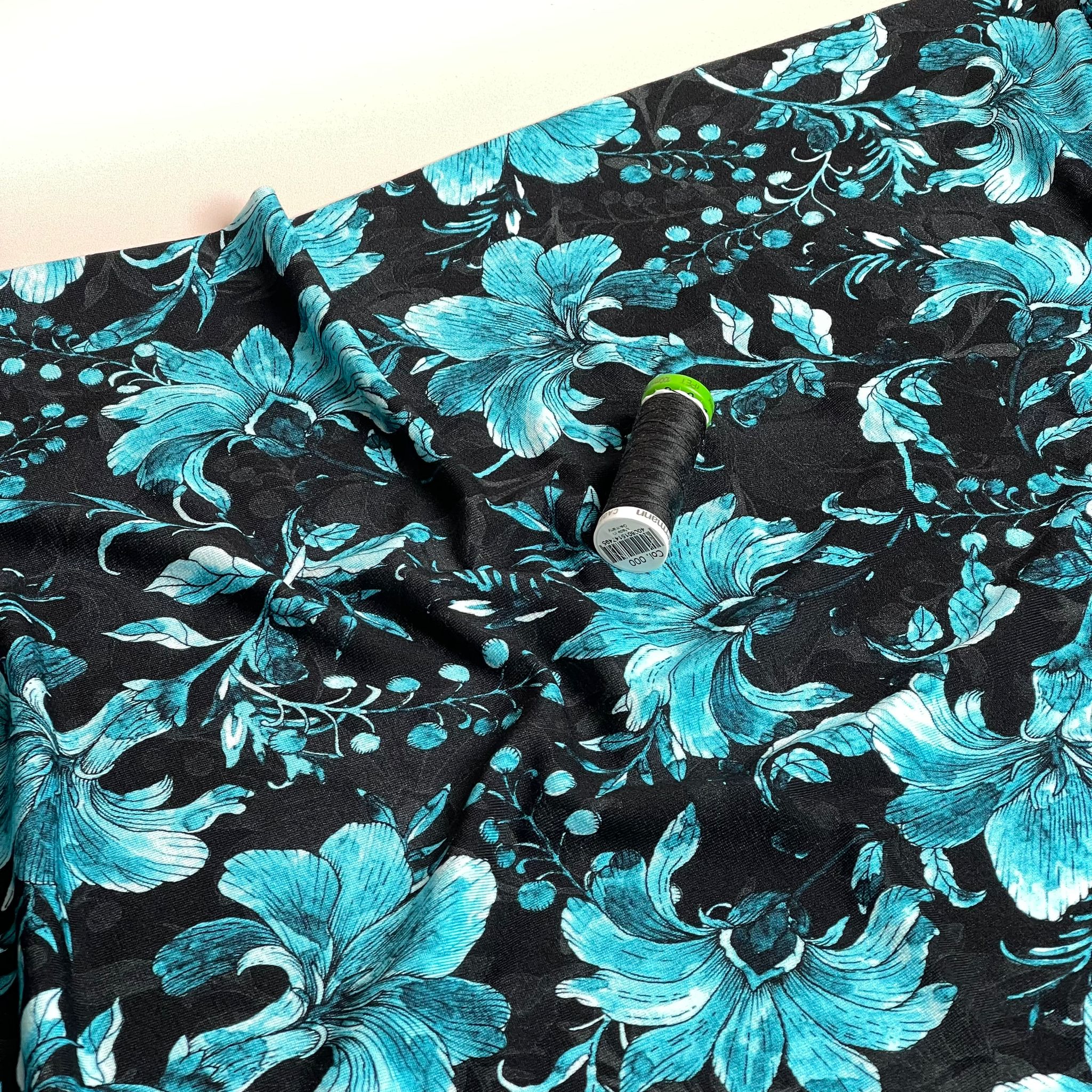 REMNANT 2.63 Metres - Danish Design - Watercolour Lily ECOVERVO™ Viscose Jersey