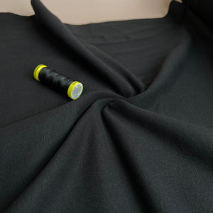 REMNANT 0.42 Metre - Peach Soft GOTS Organic Cotton Sweat-shirting in Black