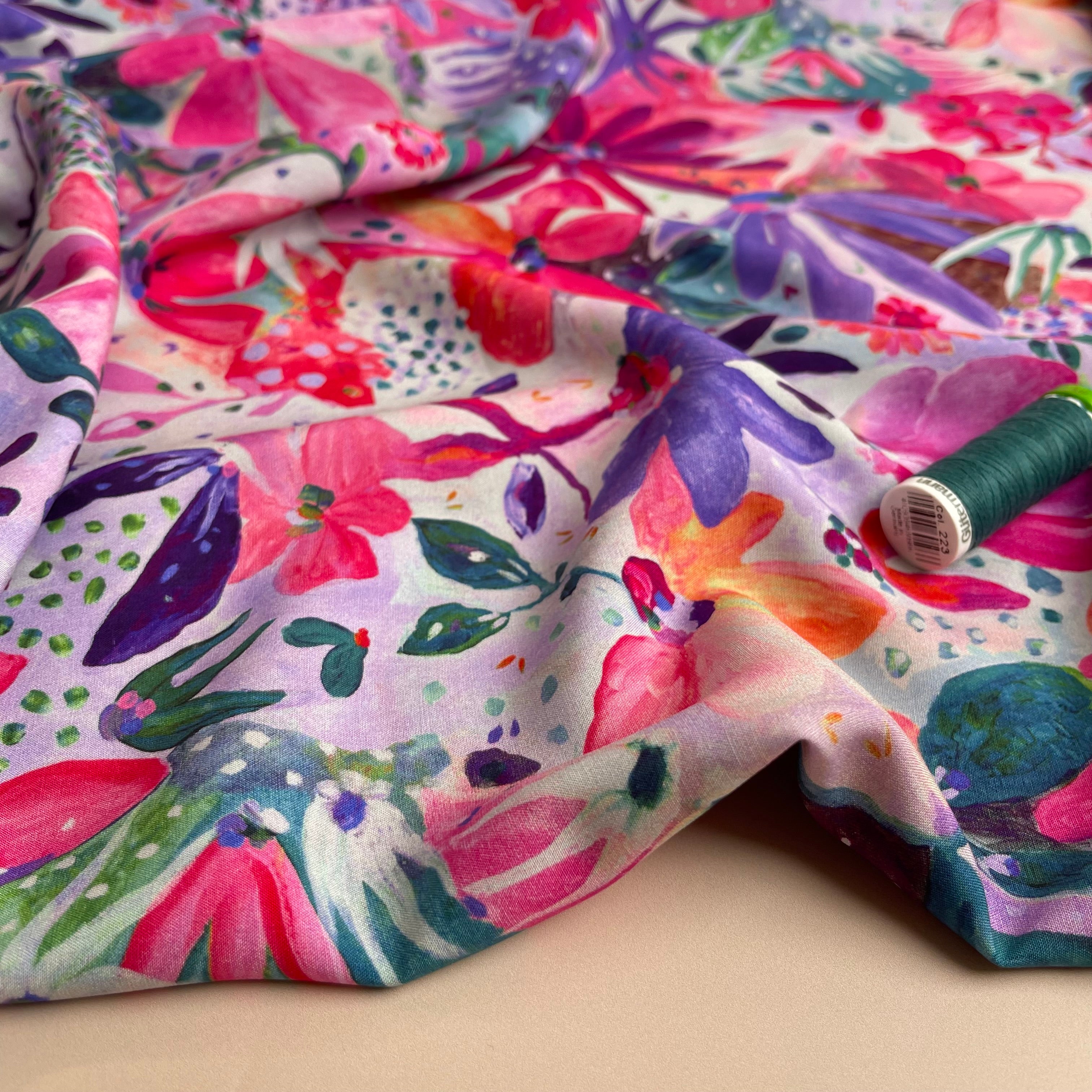 REMNANT 0.47 Metre - Nerida Hansen - Soiree Pink Viscose with LENZING™ ECOVERO™ fibres