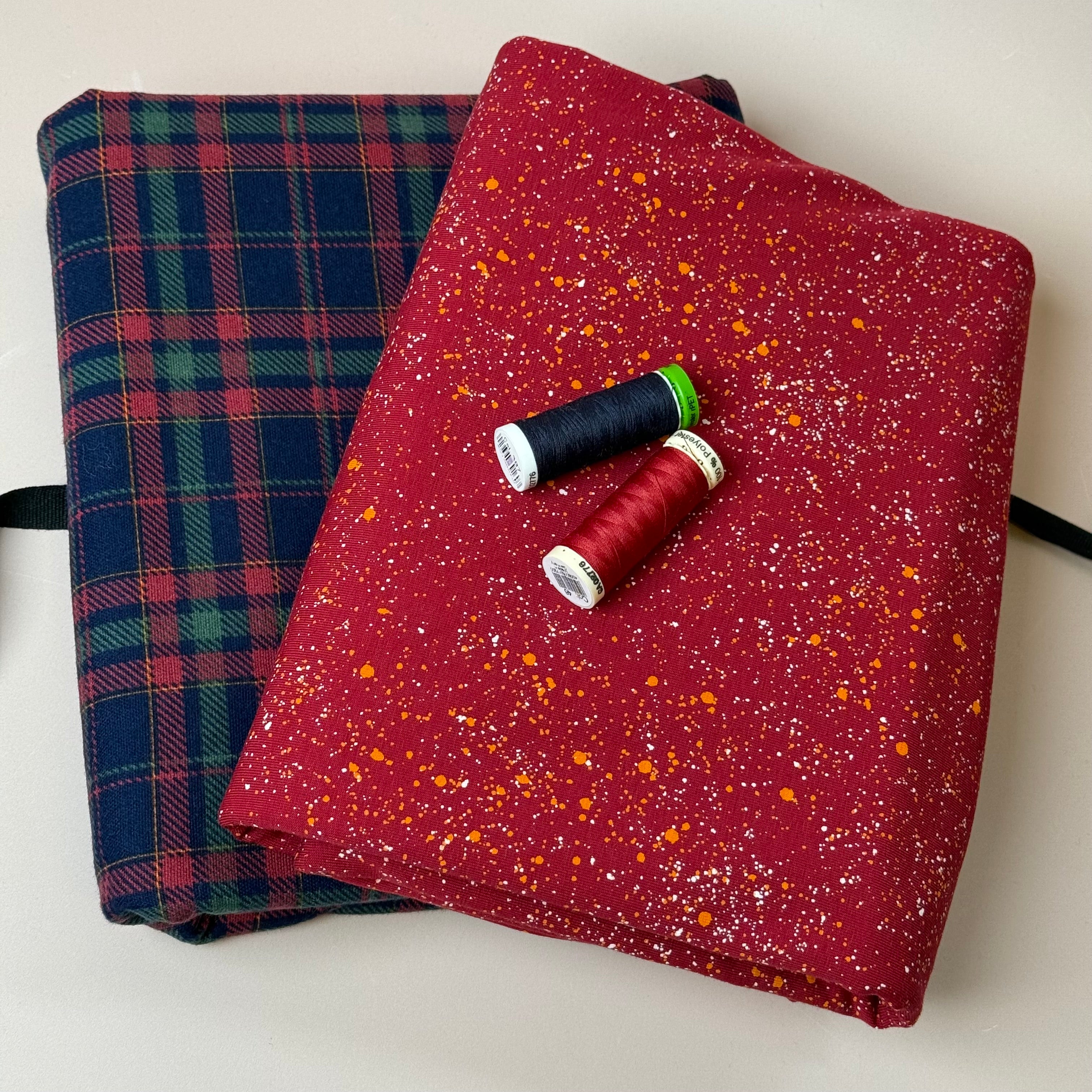 Limited Edition - Luxury Pyjama Kit with Navy & Red Checked Cotton Flannel and Galaxy Jersey
