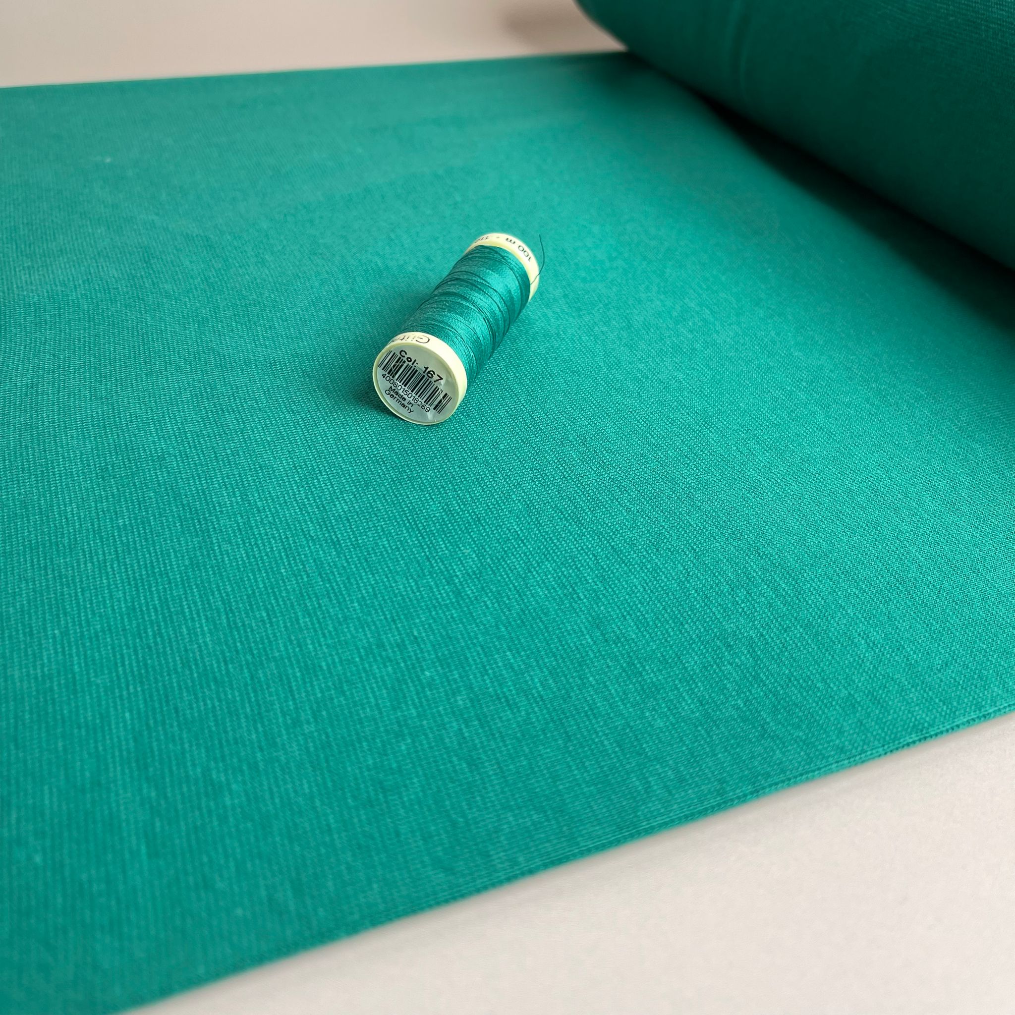 Emerald Green Organic Tubular Cuff Ribbing