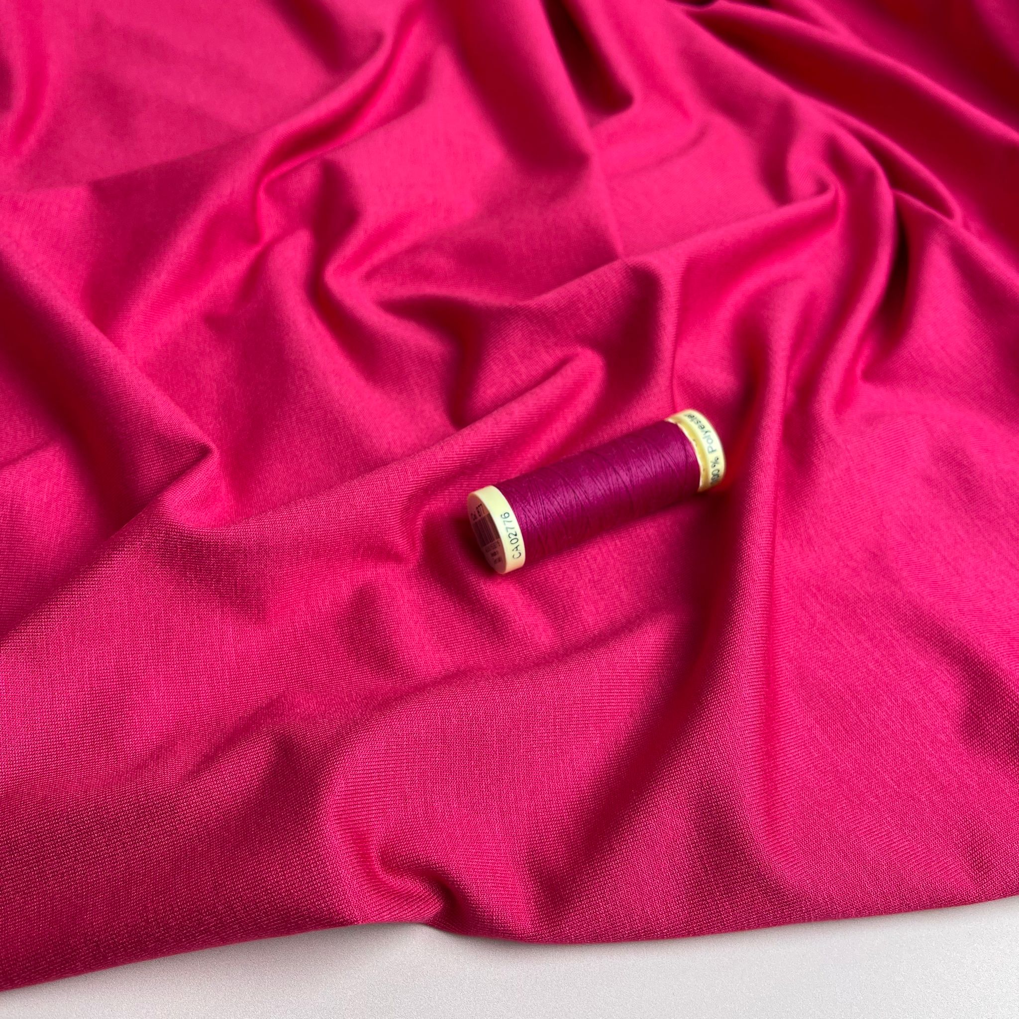 Inspire Fuchsia Solid Viscose Jersey Fabric